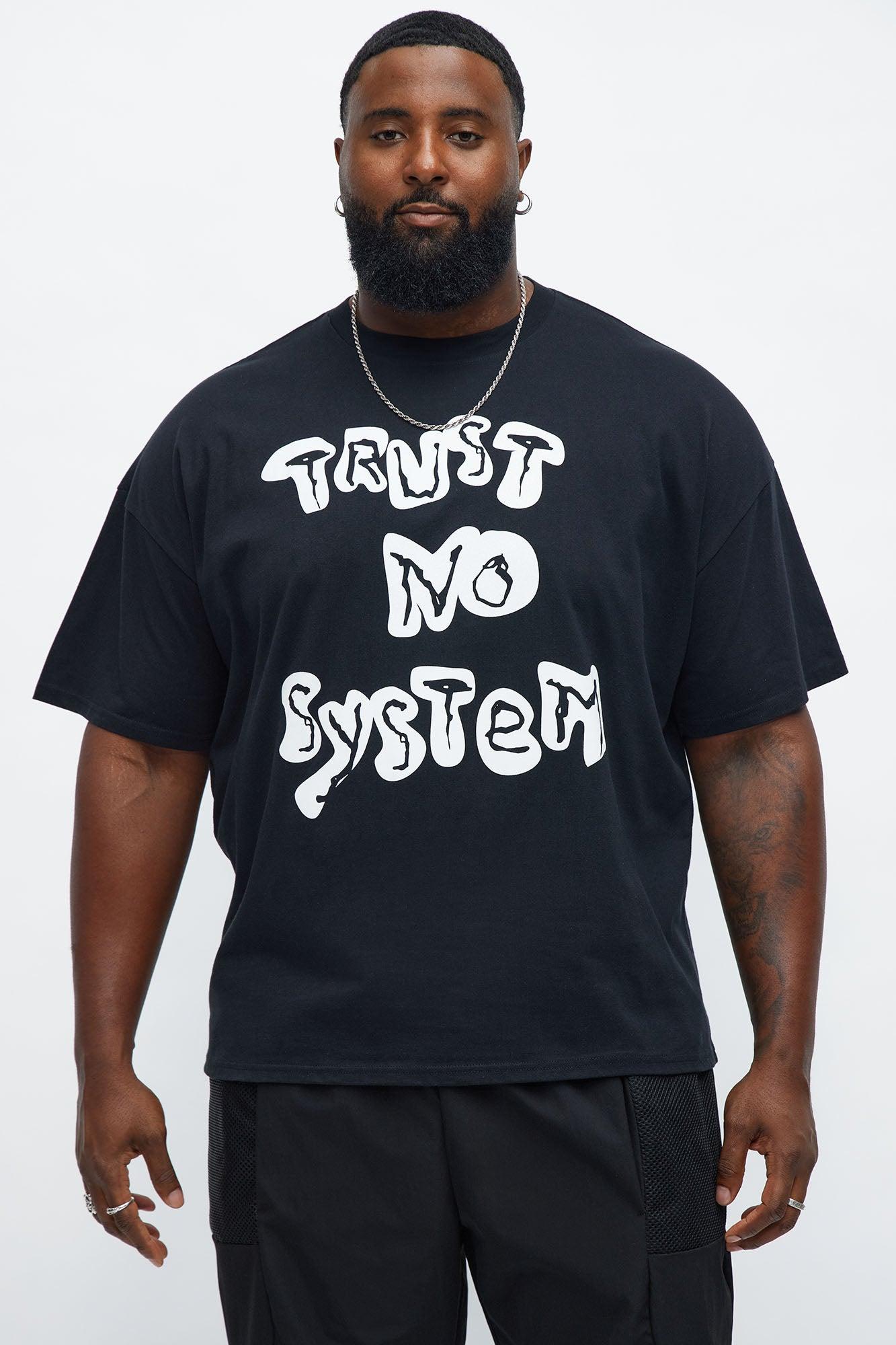 Trust No System Oversized Short Sleeve Tee - Black Male Product Image