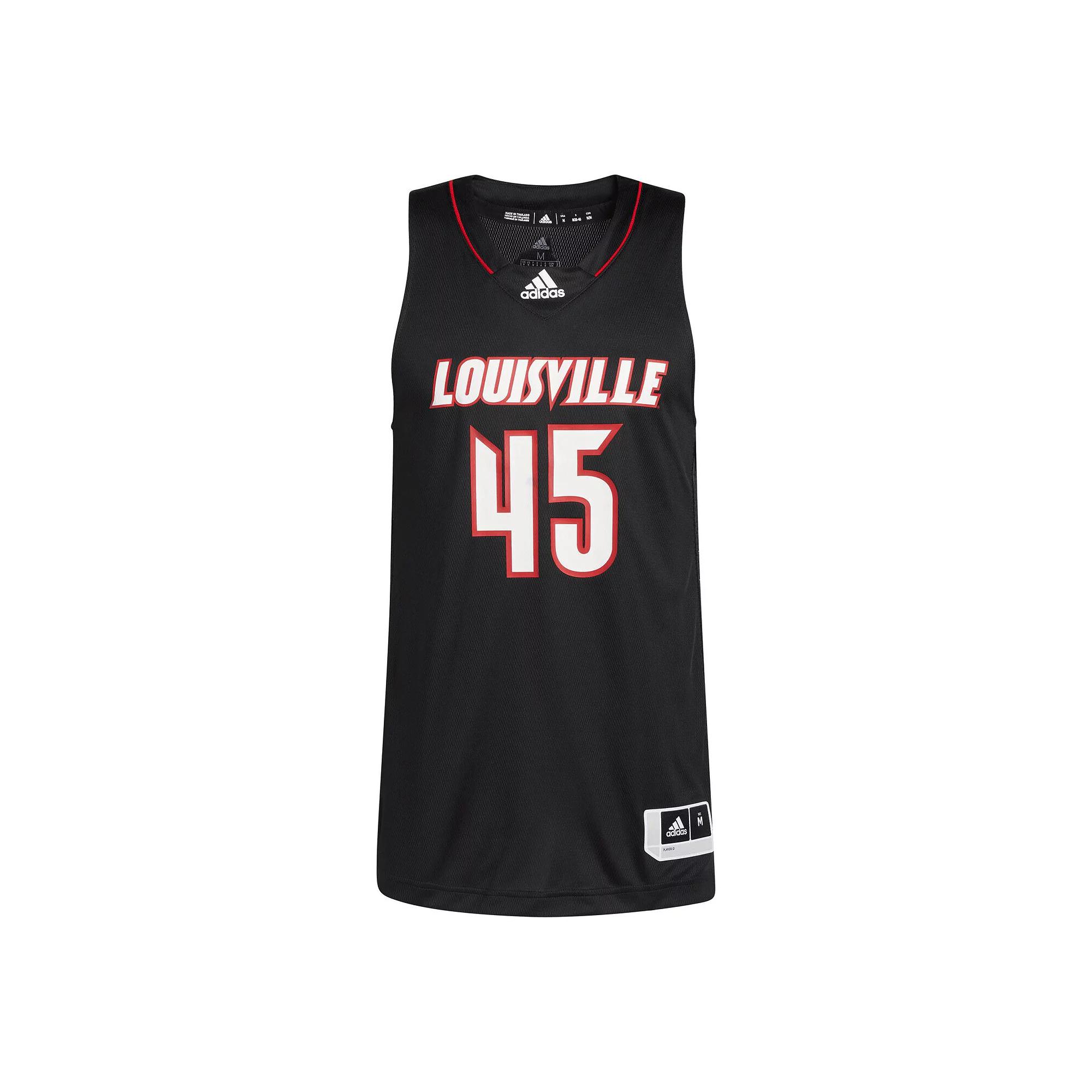 Men's adidas #45 Black Louisville Cardinals Swingman Jersey,  Product Image