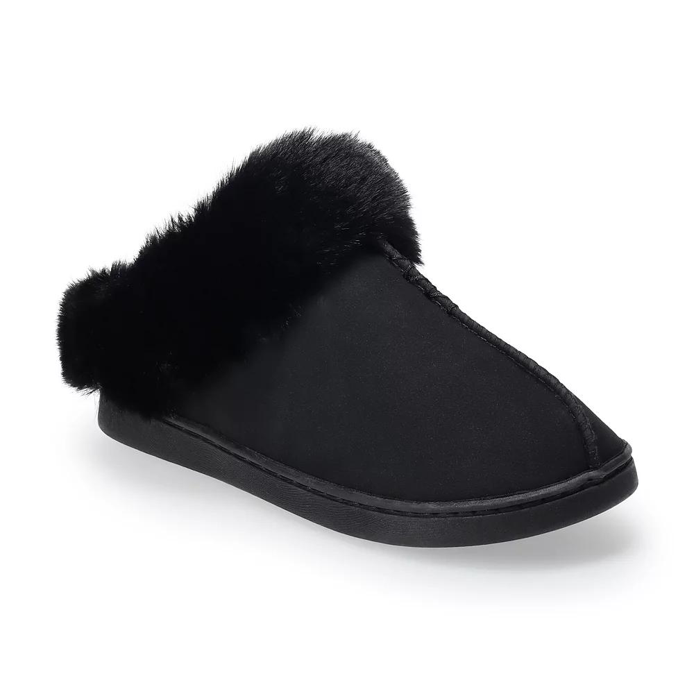 LC Lauren Conrad Allis Faux Fur Cuff Clog Women's Slippers,  Product Image