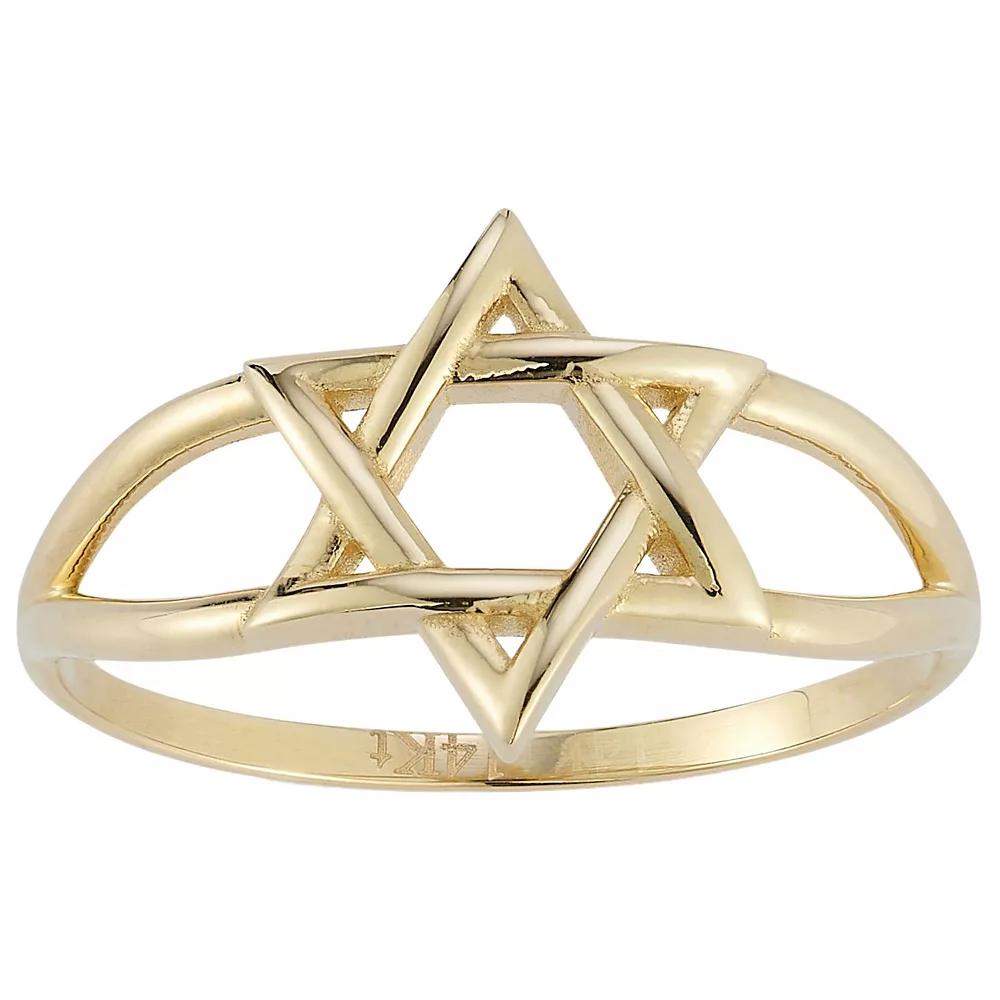 LUMINOR GOLD 14k Star Of David Signet Ring, Women's, Size: 6, 14k Gold Product Image