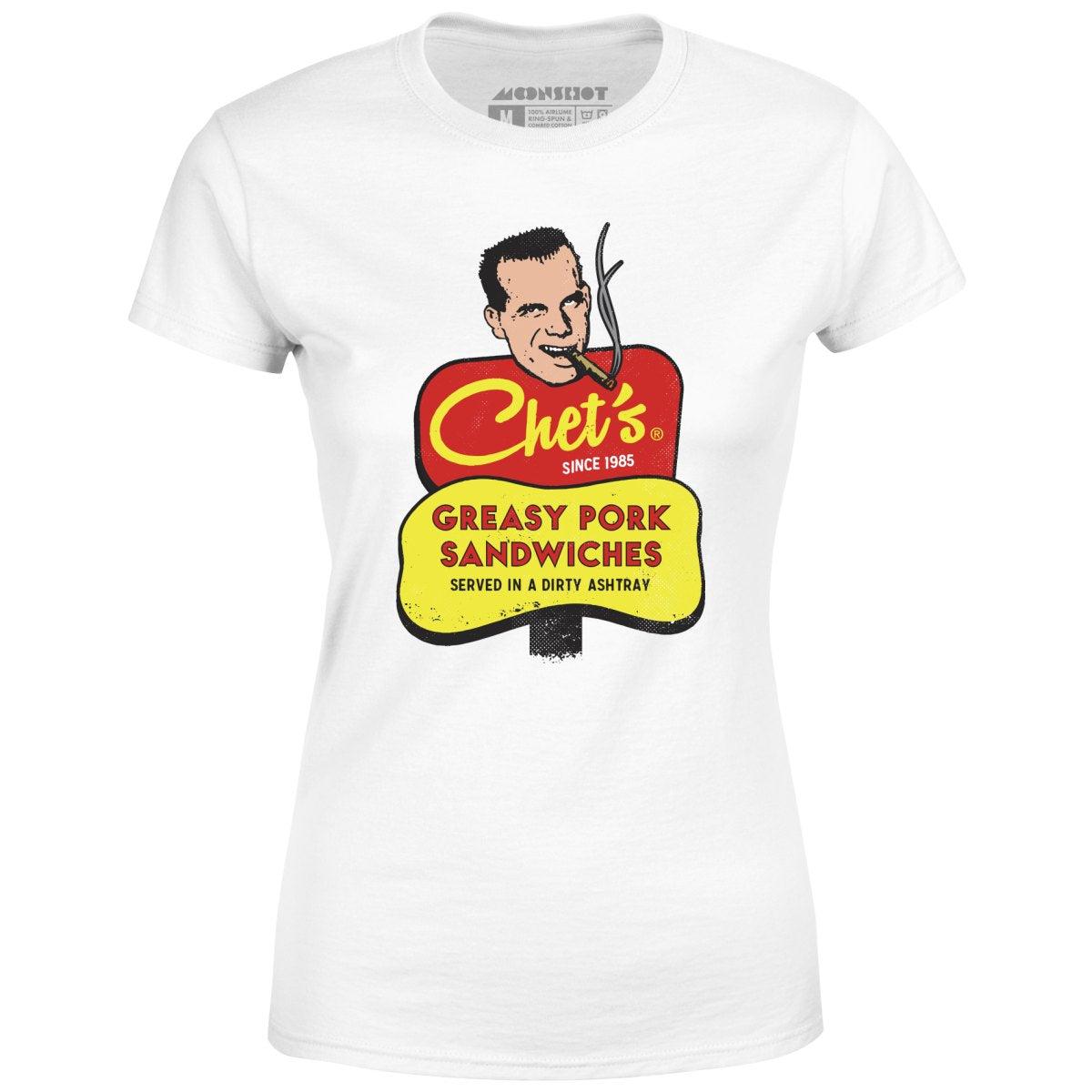 Chet's Greasy Pork Sandwiches - Women's T-Shirt Female Product Image
