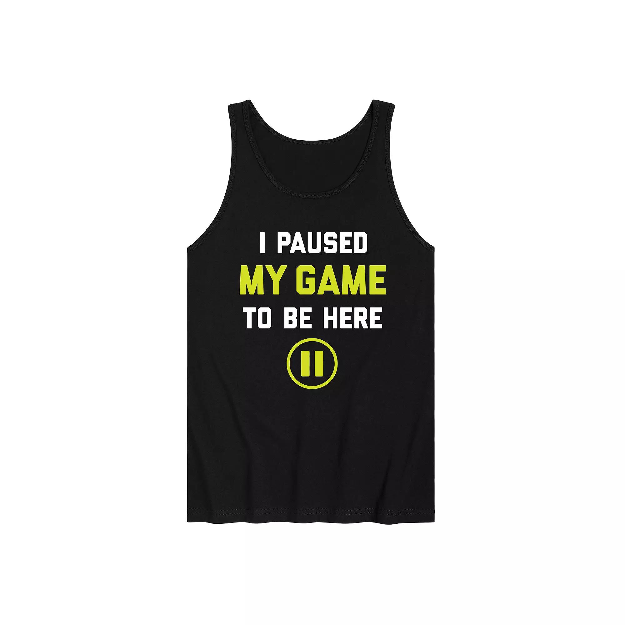 Men's I Paused My Game To Be Here Video Game Graphic Tank Top,  Product Image