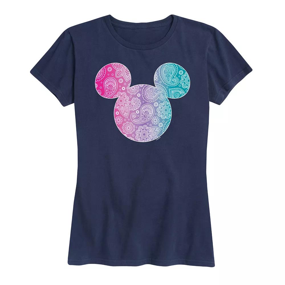 Disney's Mickey Mouse Women's Bandana Pattern Graphic Tee,  Product Image