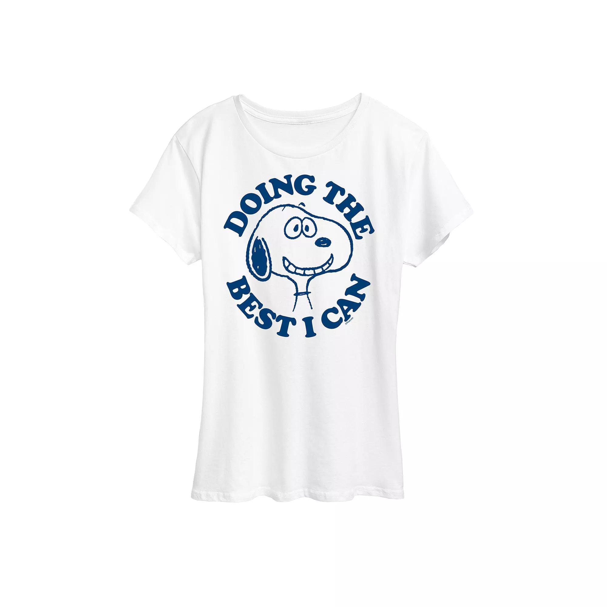 Women's Peanuts Snoopy Doing The Best I Can Graphic Tee,  Product Image