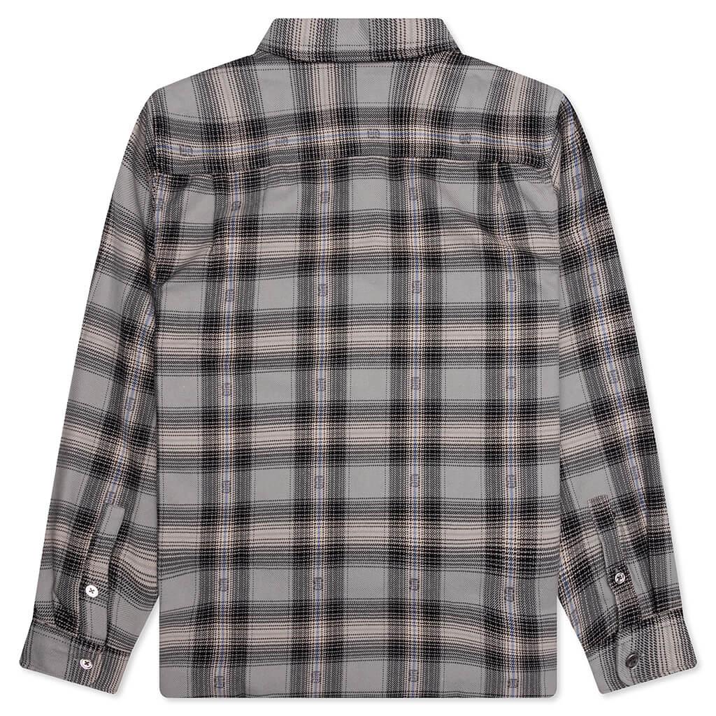 Motif Plaid Shirt - Grey Male Product Image