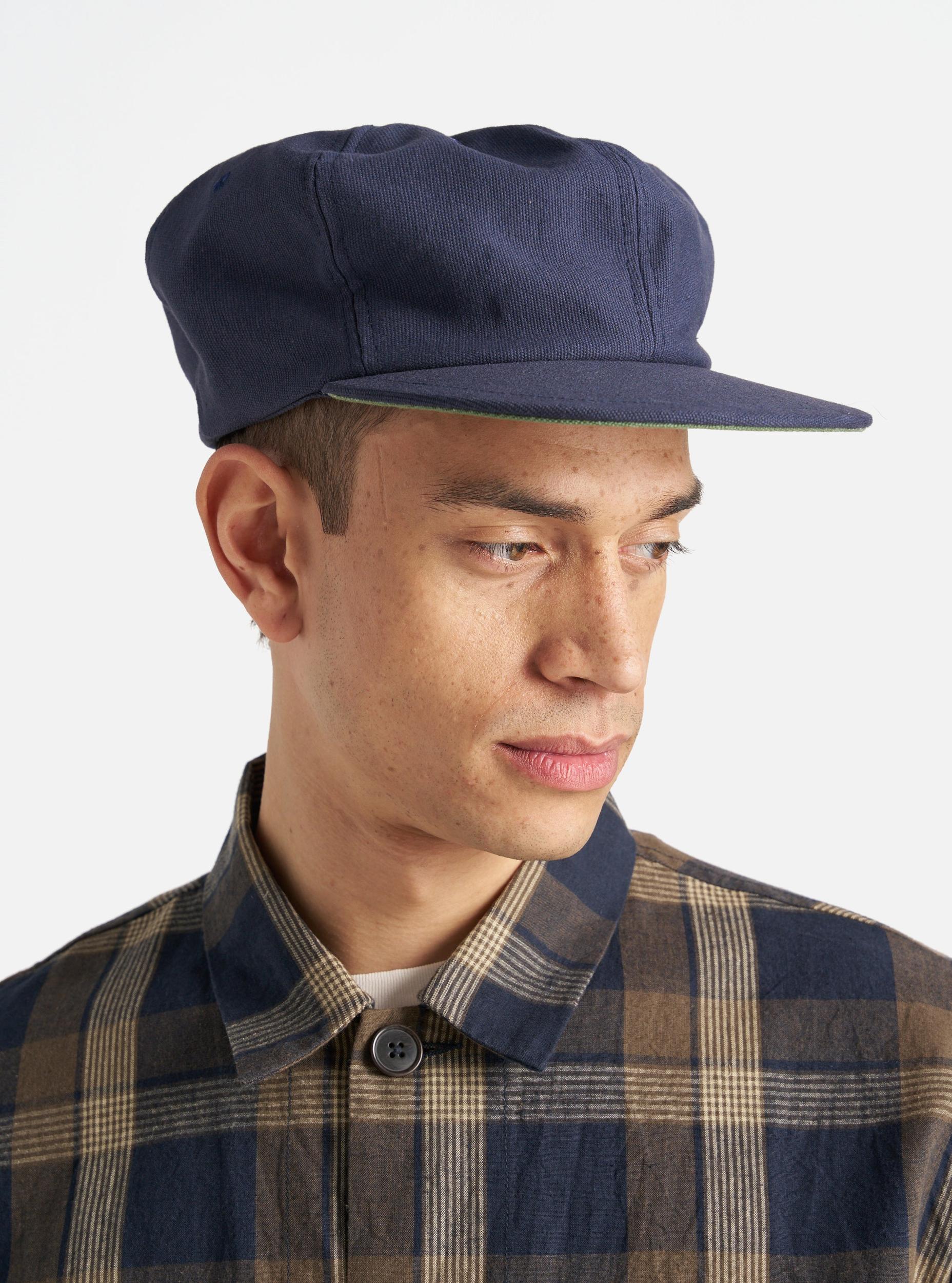 Navy Canvas Cricket Cap Product Image
