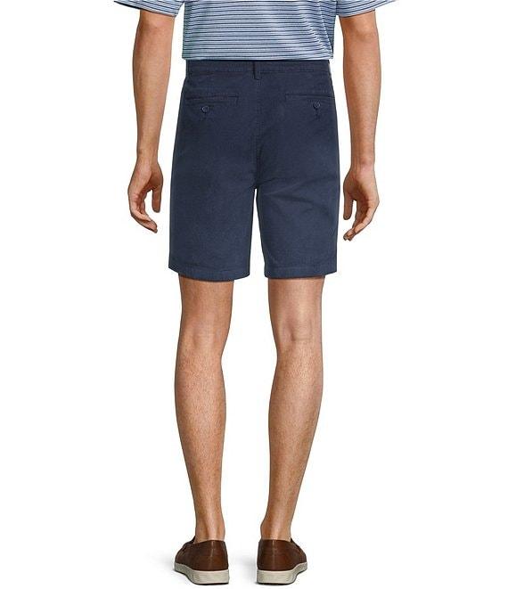 Roundtree & Yorke True Blue 8#double; Inseam Classic Flat Front Dip Dye Pull On Shorts Product Image