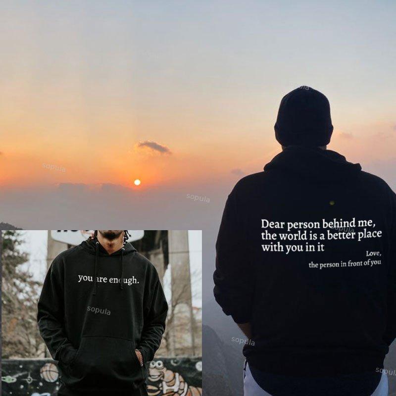 Men's Dear Person Behind Me Graphic Hoodie Product Image