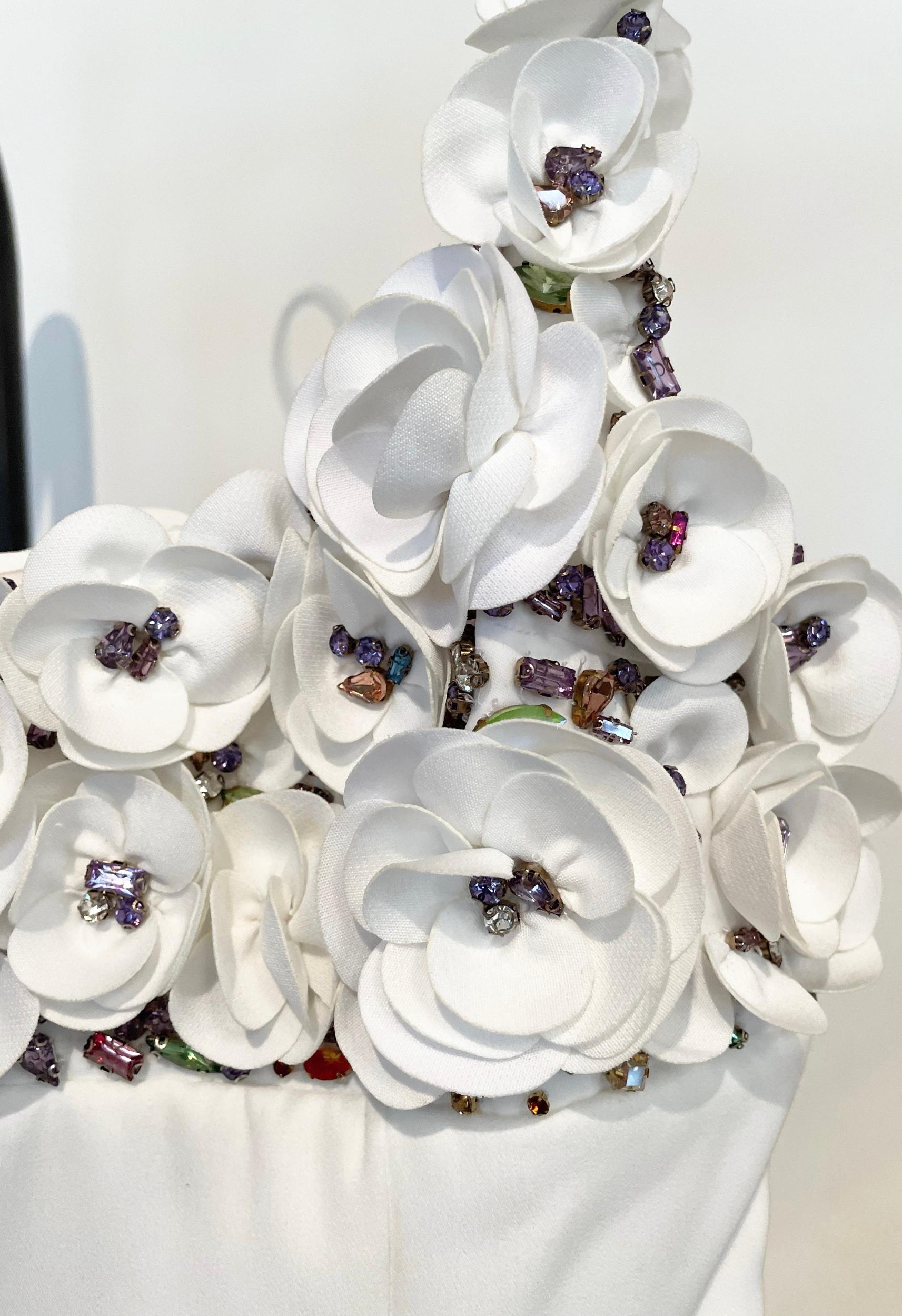 Floral White Mini Dress Product Image