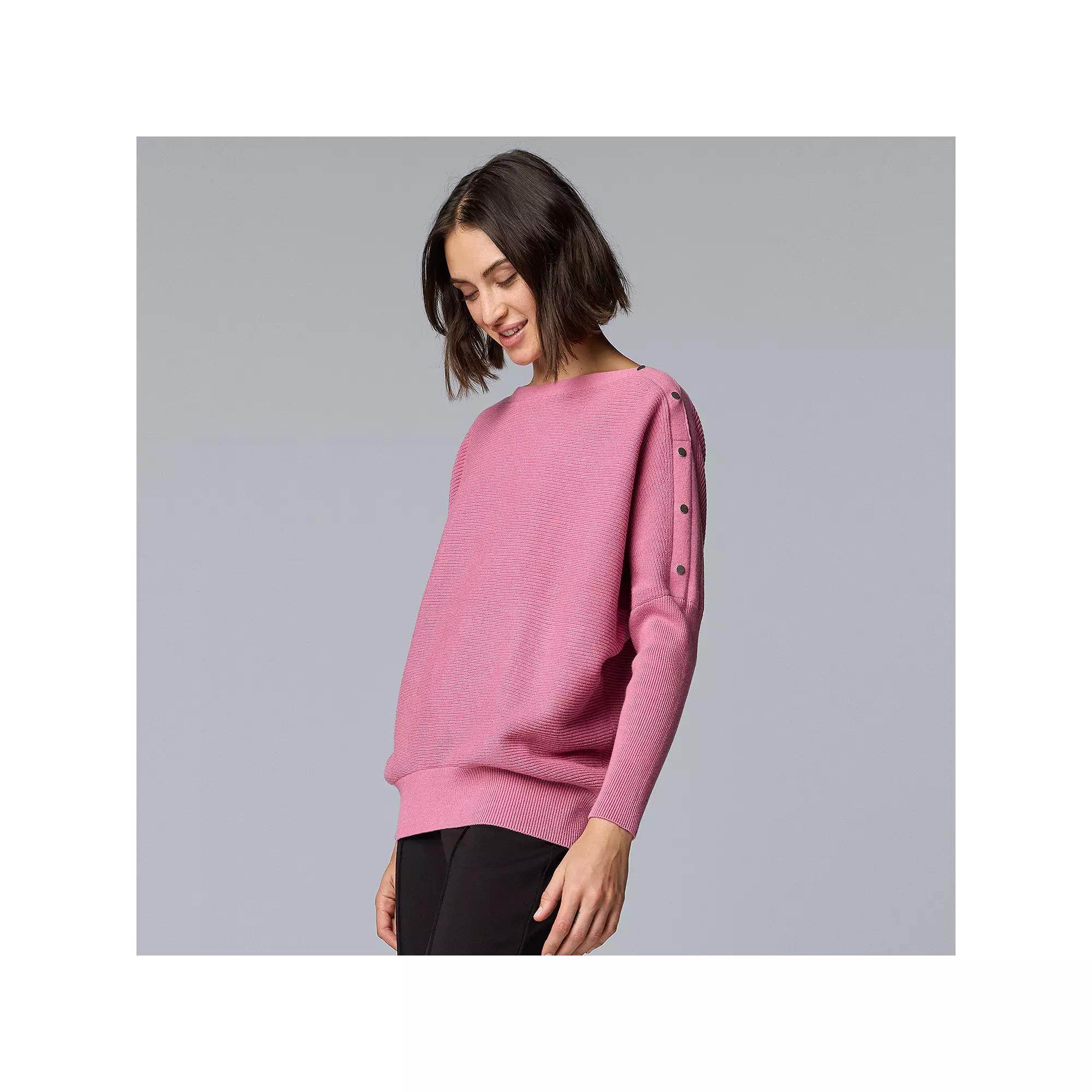 Women's Simply Vera Vera Wang Dolman Snap Sweater,  Product Image