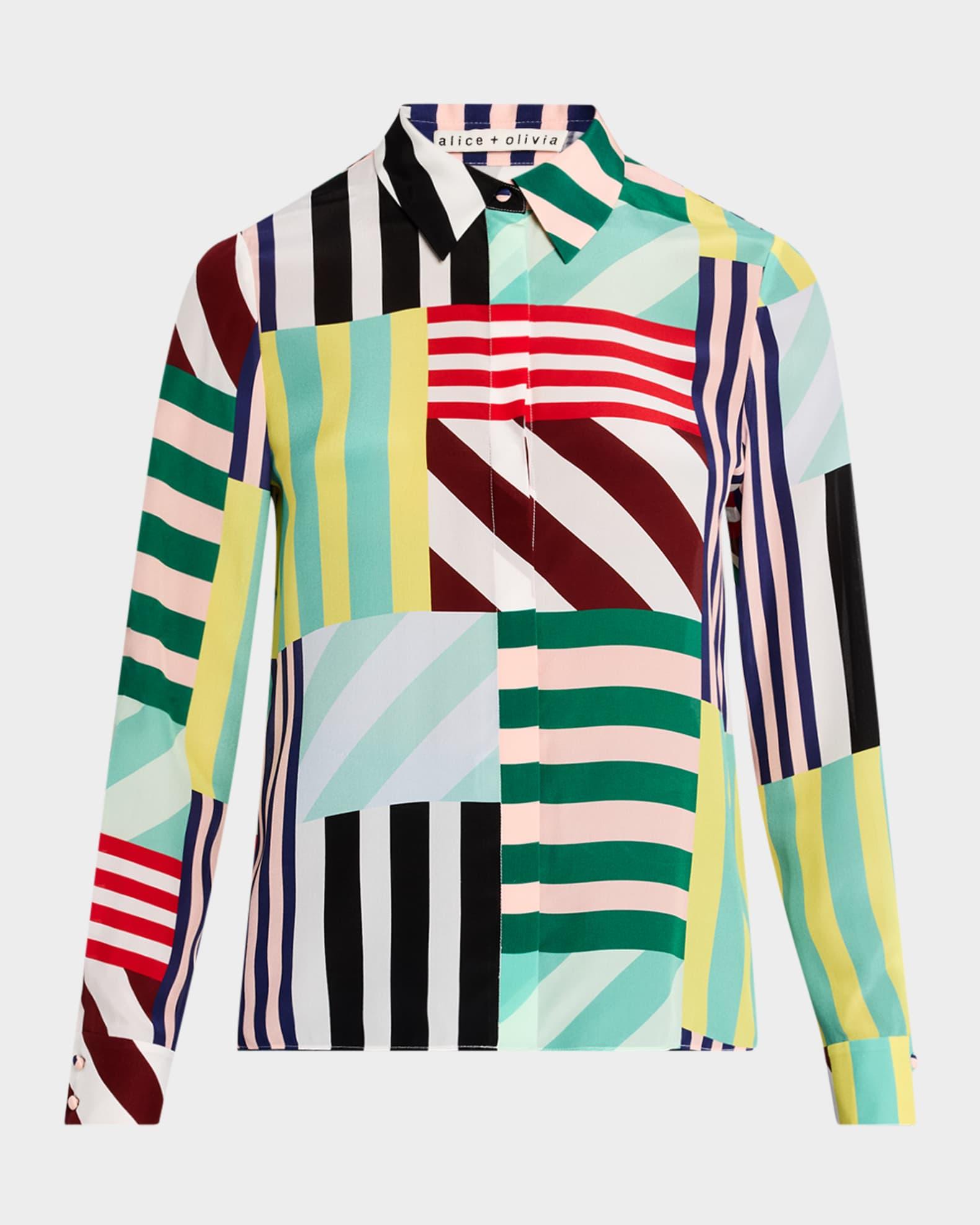 Willa Striped Placket Top Product Image