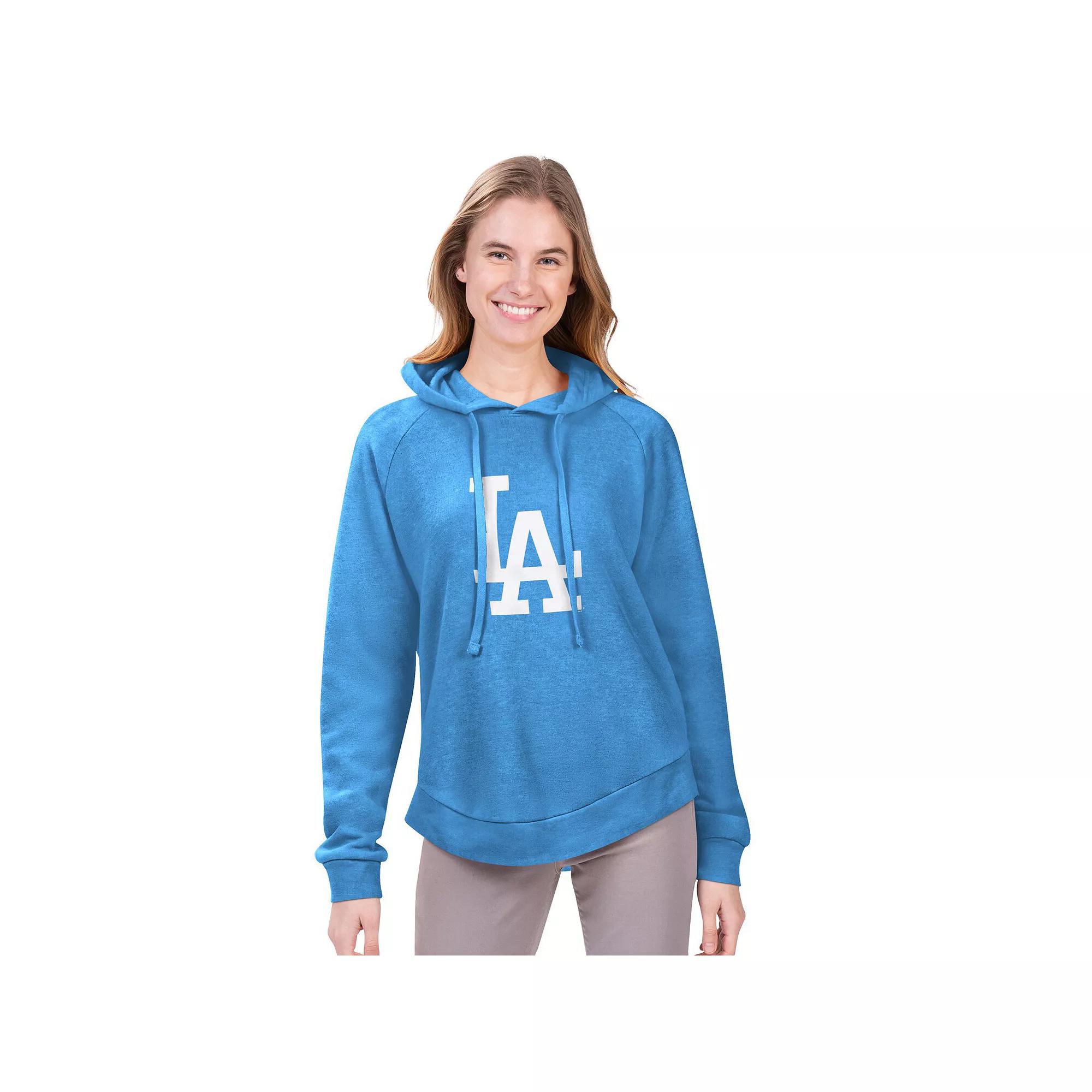 Women's G-III 4Her by Carl Banks Light Blue Los Angeles Dodgers Jordan Angel Raglan Fleece Pullover Hoodie,  Product Image