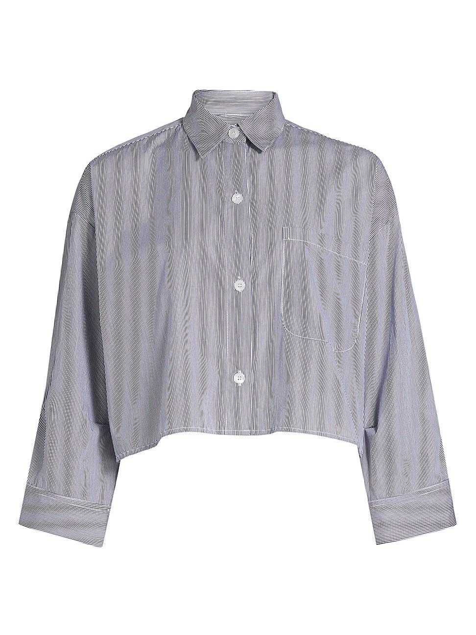 Womens Next Ex Striped Tailored Crop Top Product Image