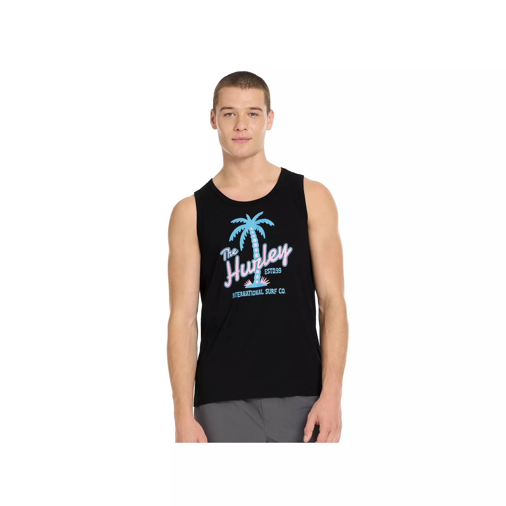 Men's Hurley Graphic Tank Top, Size: XL, Black Product Image