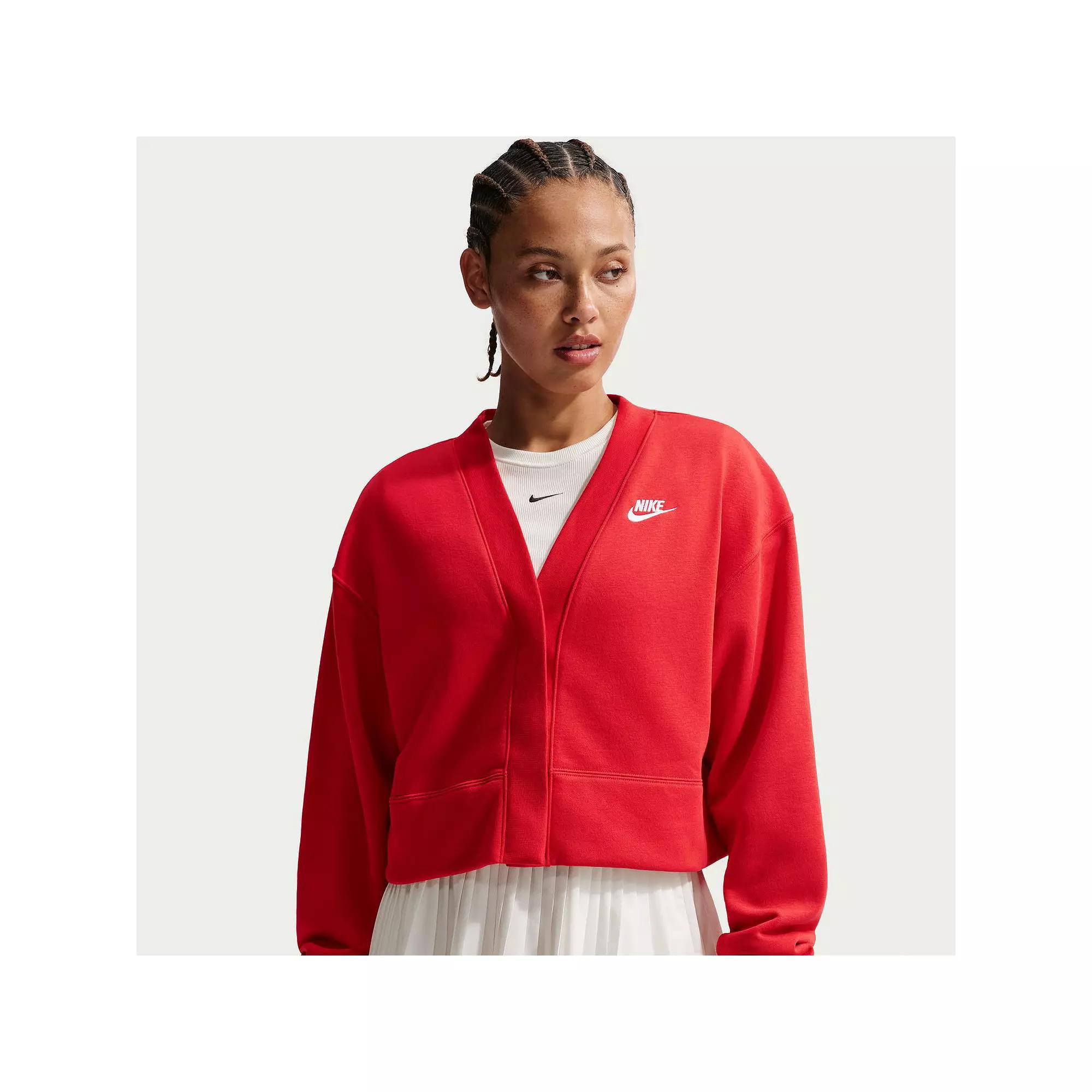 Women's Nike Club Fleece Loose Cardigan,  Product Image