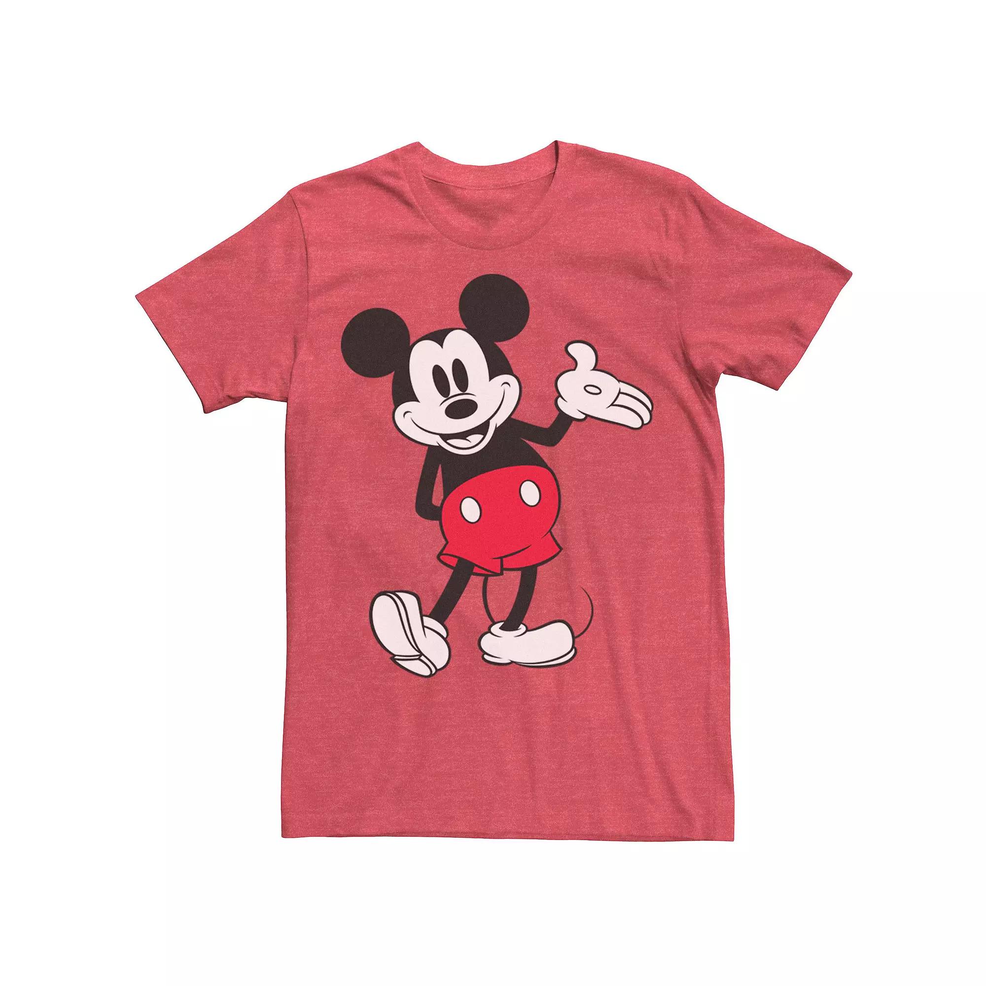 Disney's Mickey Mouse Men's Candid Portrait Tee, Size: Large, Red Grey Product Image