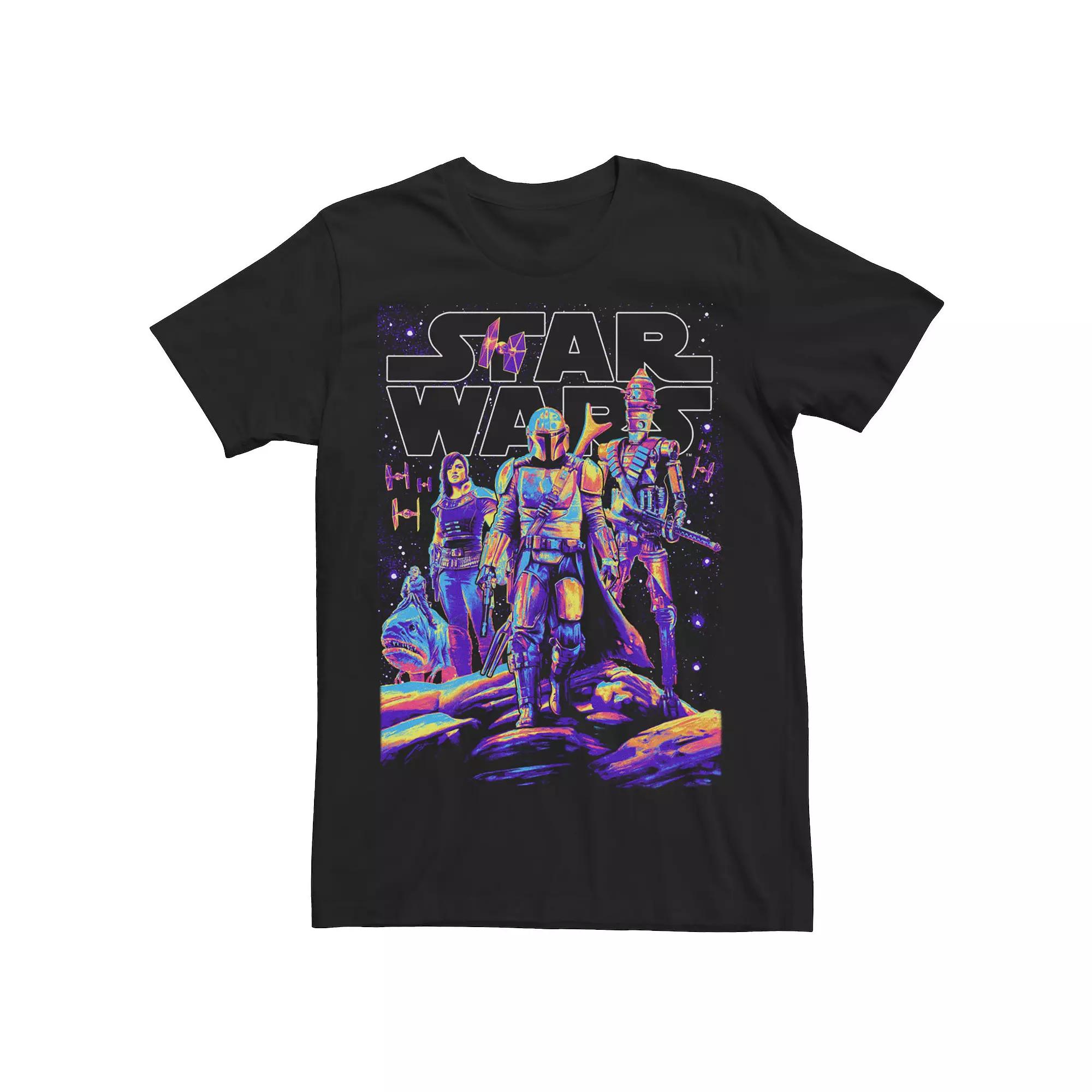 Men's Star Wars The Mandalorian Light It Up Tee, Size: XXL, Black Product Image