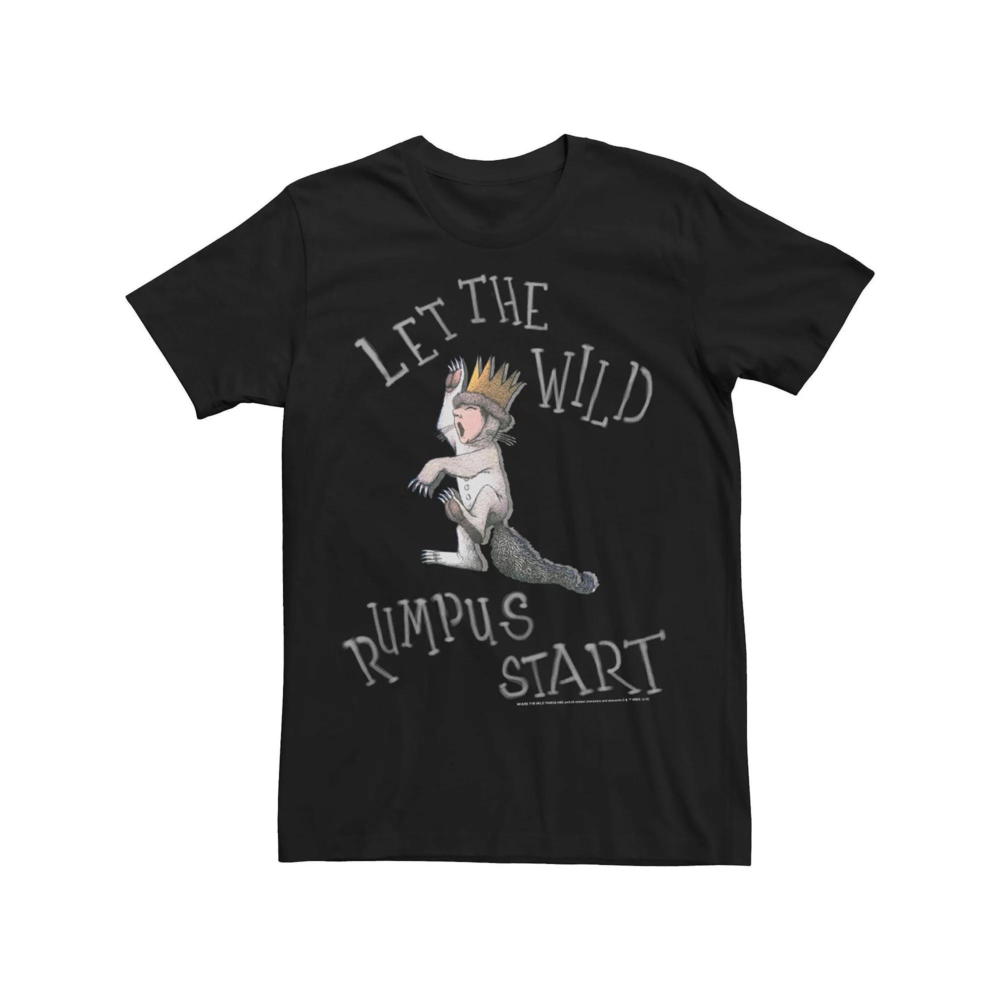 Men's Where The Wild Things Are Rumpus Start Poster Tee, Size: XL, Black Product Image