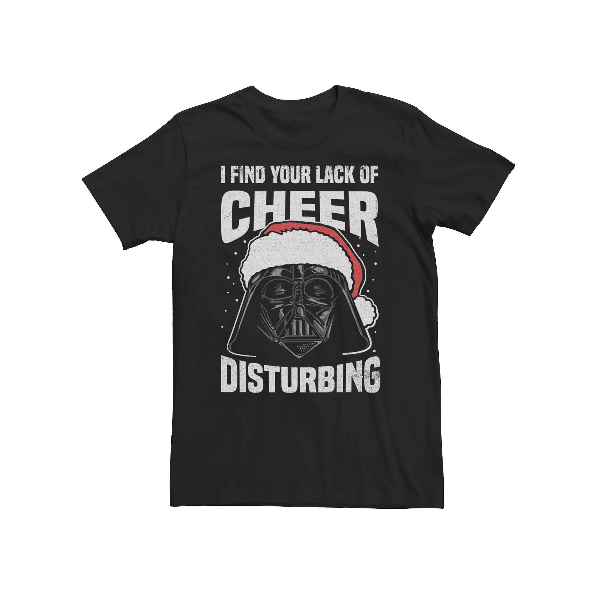 Men's Star Wars Darth Vader Lack Of Cheer Santa Hat Tee,  Product Image
