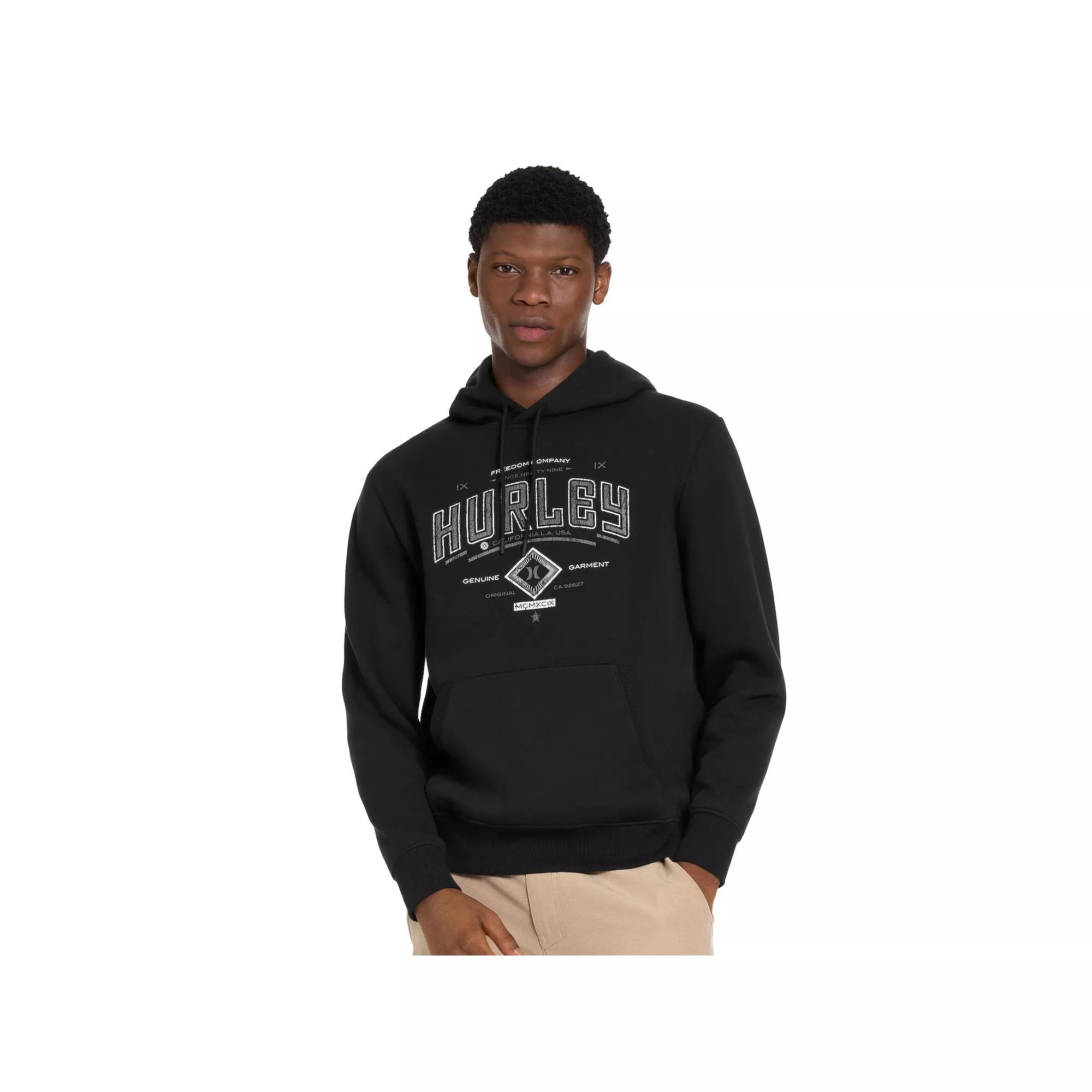 Men's Hurley Graphic Hooded Sweatshirt, Size: XXL, Black Product Image