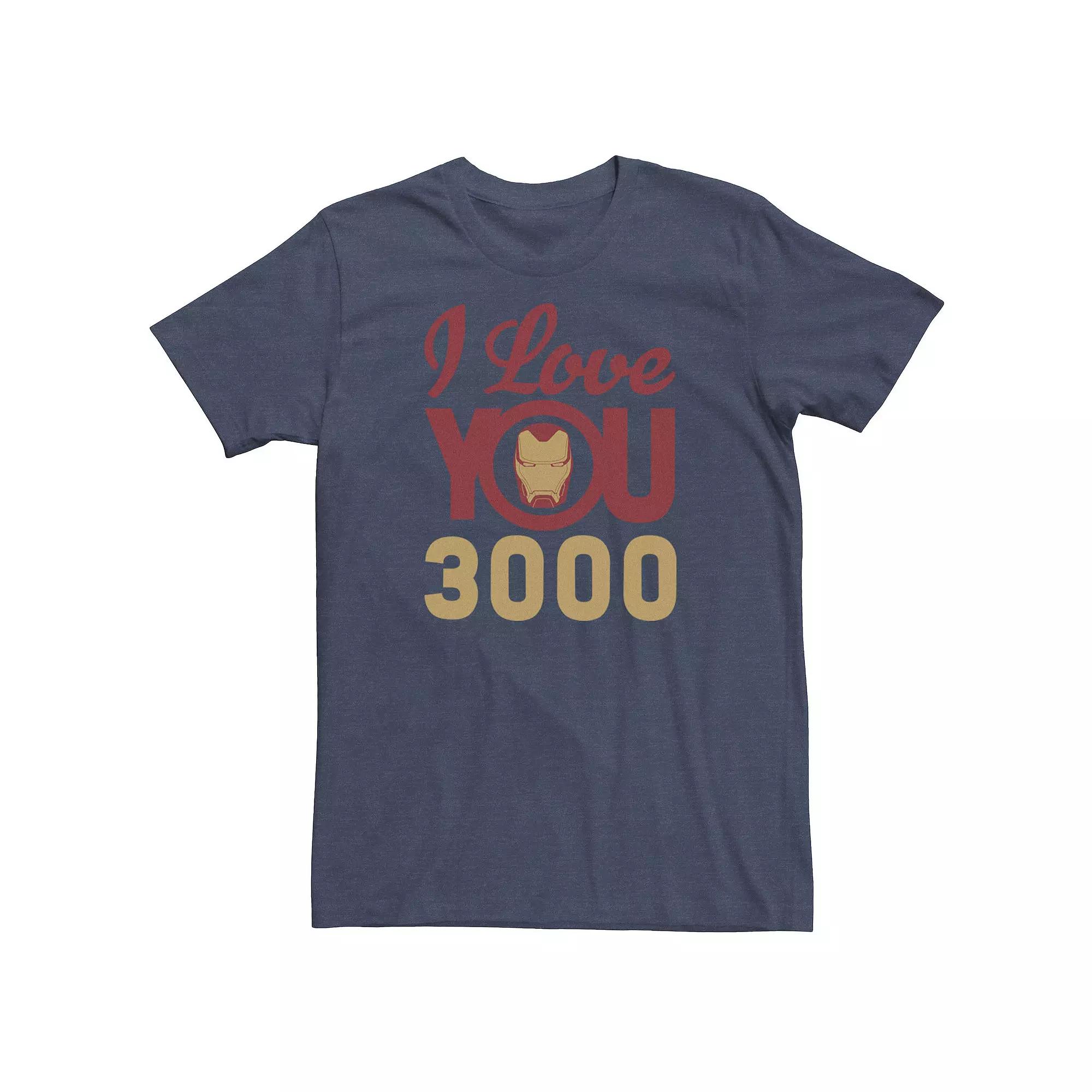 Men's Marvel Iron Man Love You 3000 Tee,  Product Image