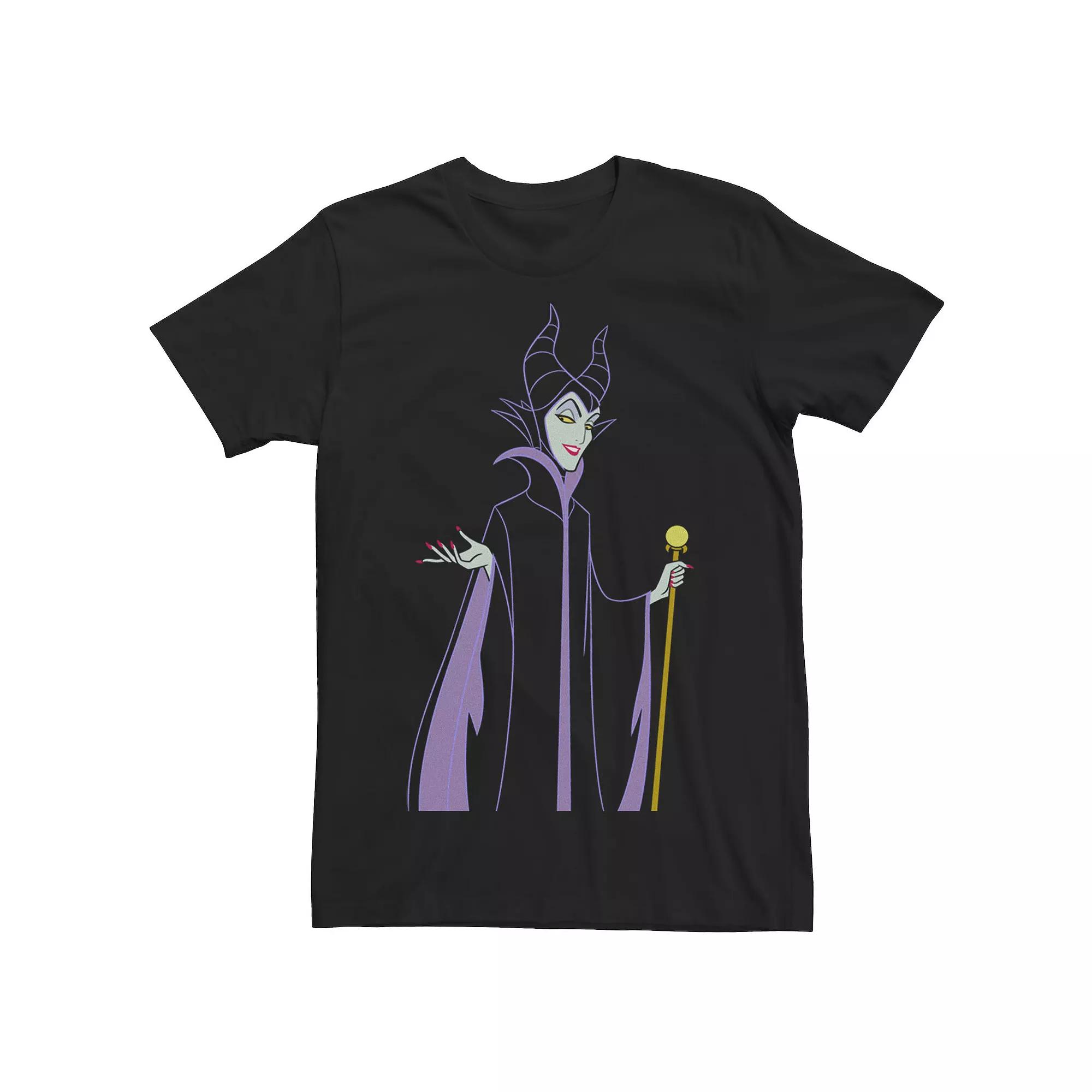 Disney's Maleficent Smirk Line Art Portrait Men's Tee,  Product Image