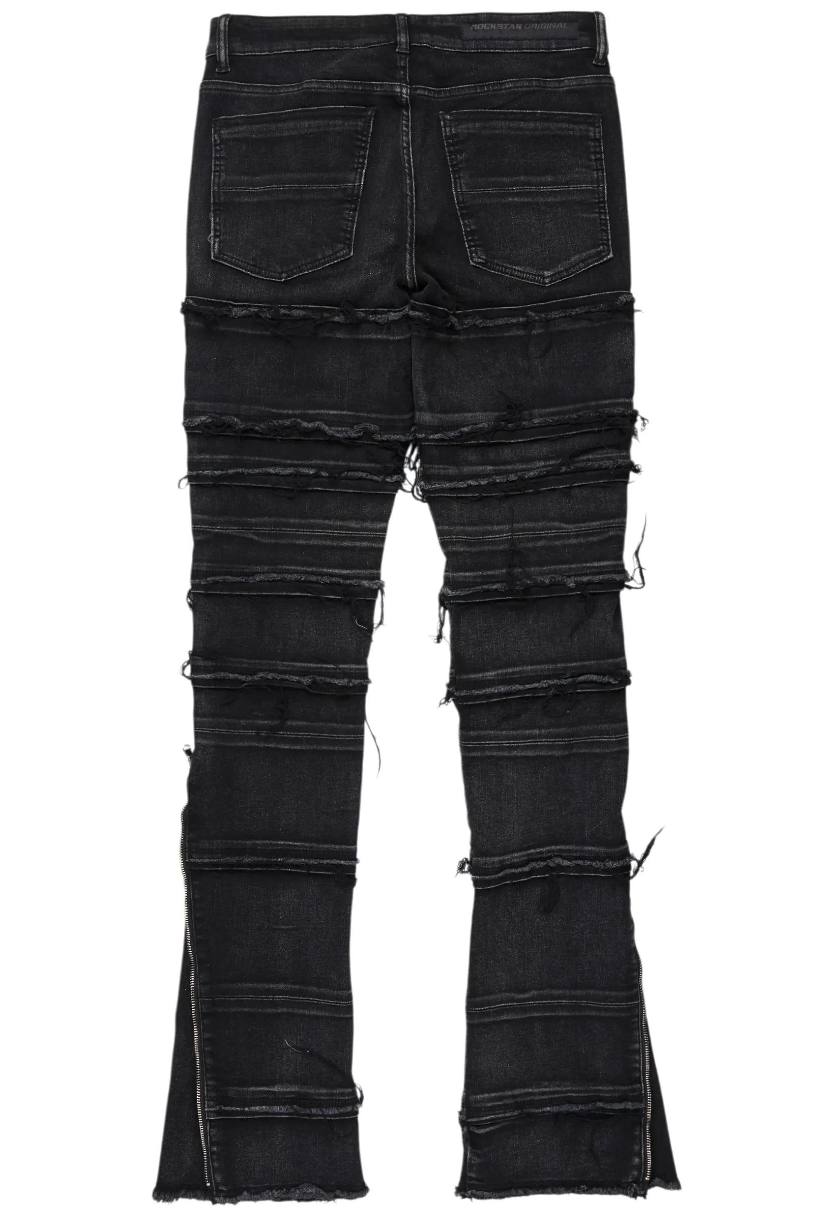Horado Dark Grey  Stacked Flare Jeans Male Product Image