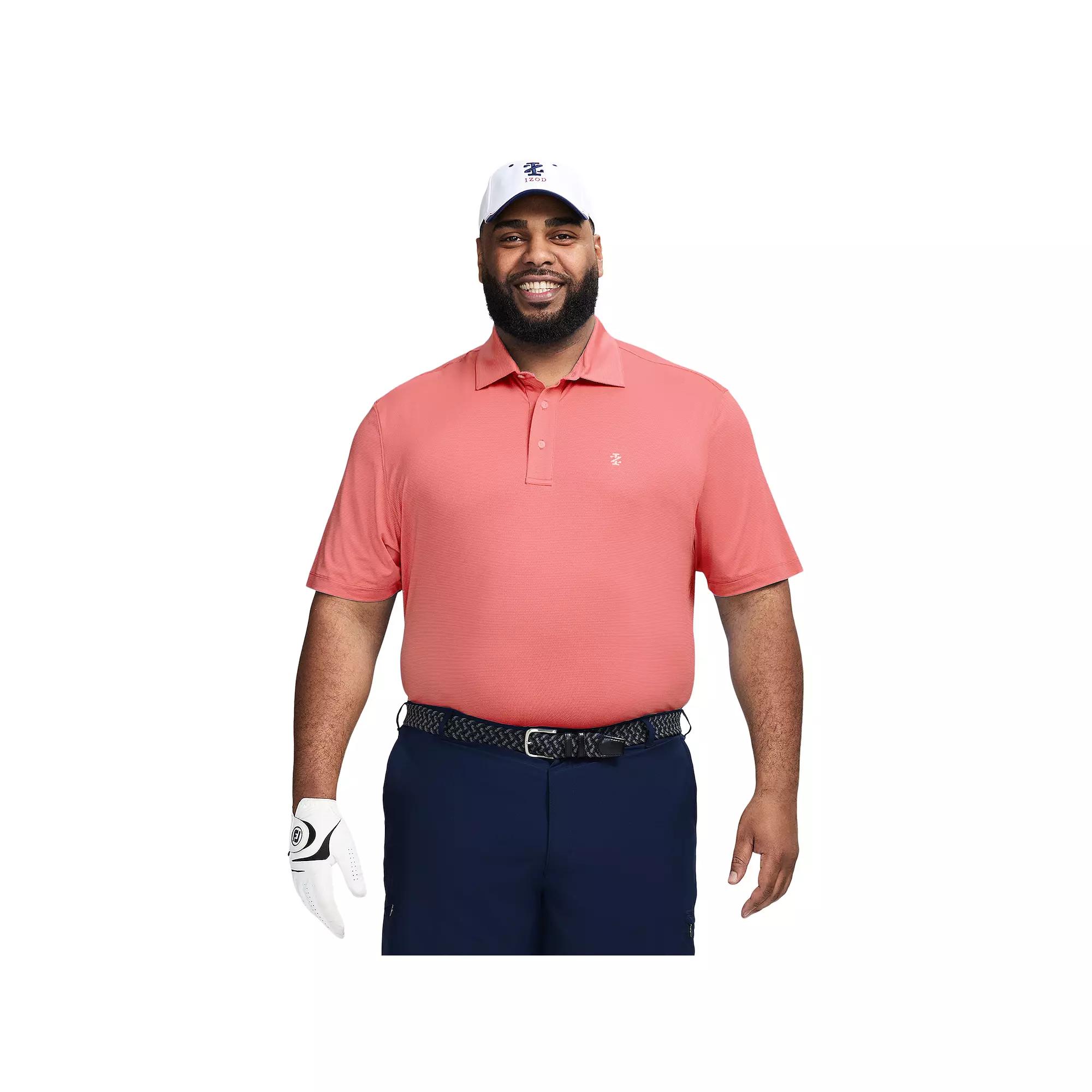 Big & Tall IZOD Swingflex Elite Golf Short Sleeve Polo Shirt, Men's, Size: 2XB, Dubarry Product Image