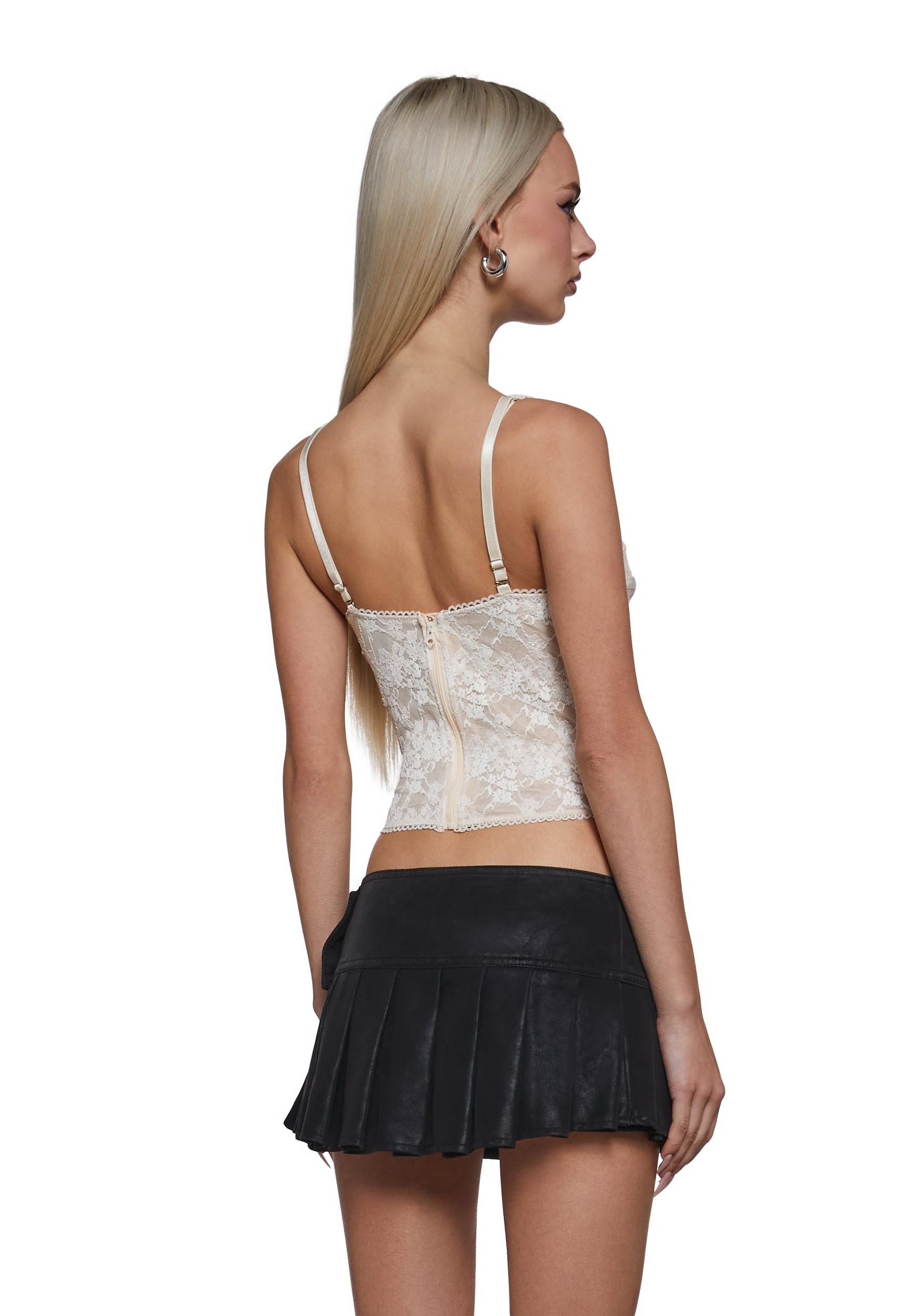 Total Siren Lace Modern Corset Top - Ivory Product Image