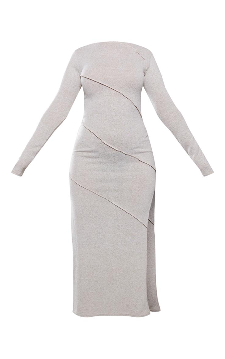 Oatmeal Binding Detail Midaxi Dress Product Image