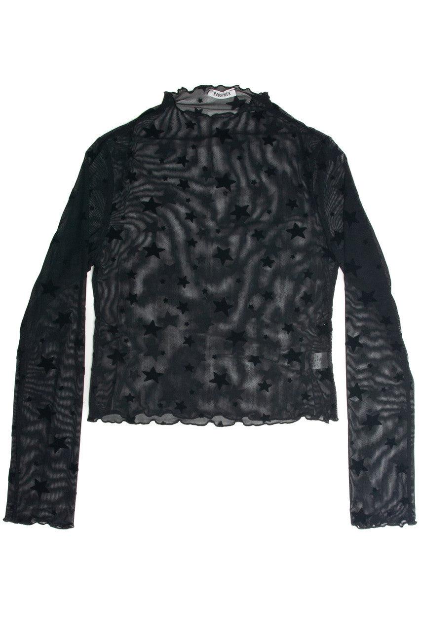 Extended Sizes Mesh Star Long Sleeve Product Image