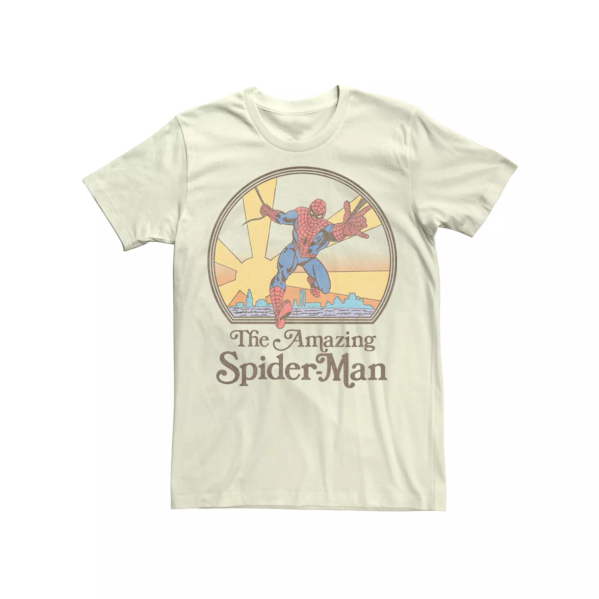 Men's Marvel Spider-Man Vintage 70's Graphic Tee,  Product Image