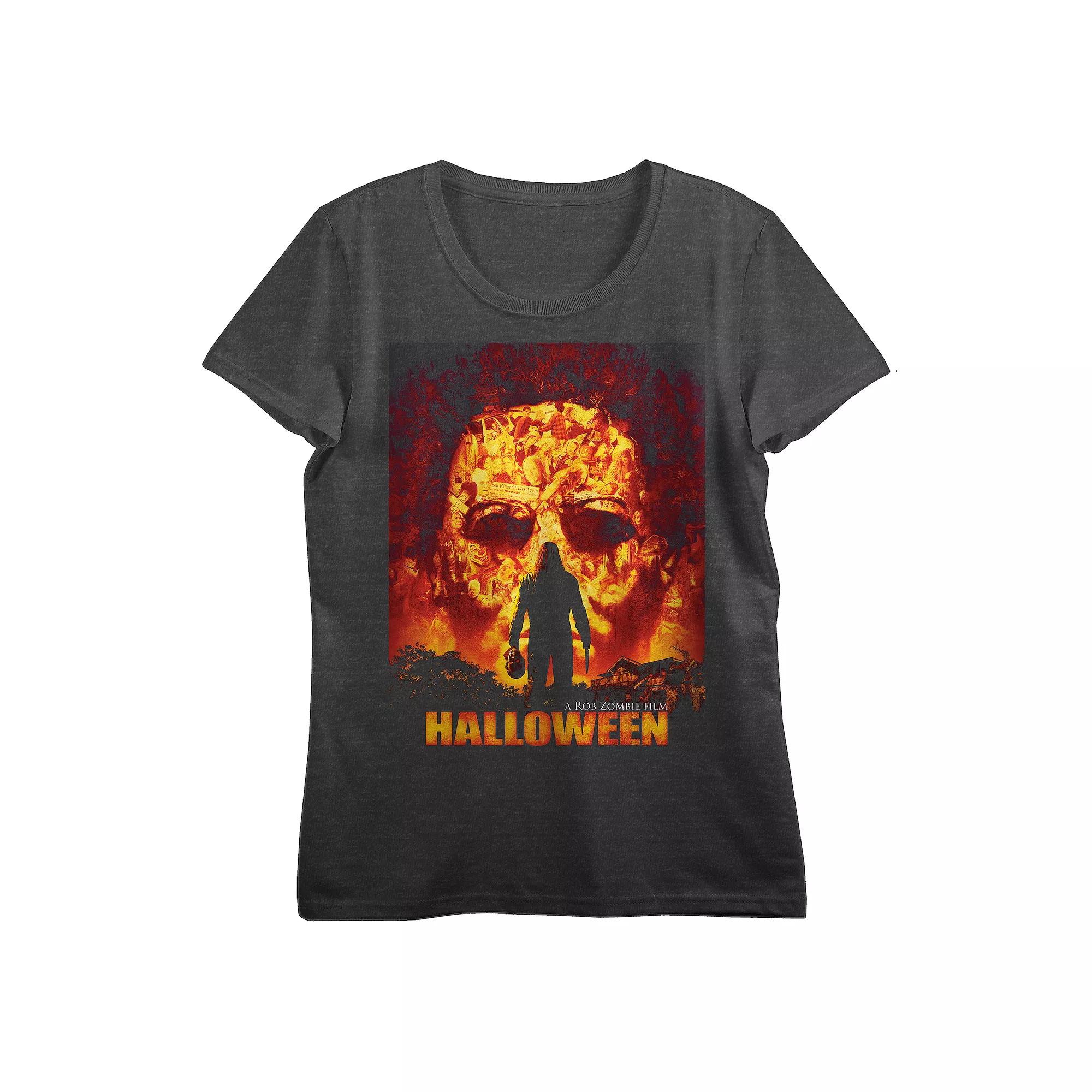 Juniors' Rob Zombies Halloween Fiery Graphic Tee, Women's,  Product Image