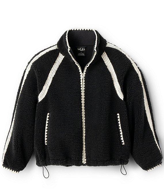 UGG Nikia Crochet UGGFluff Fleece Zip-Front Jacket Product Image