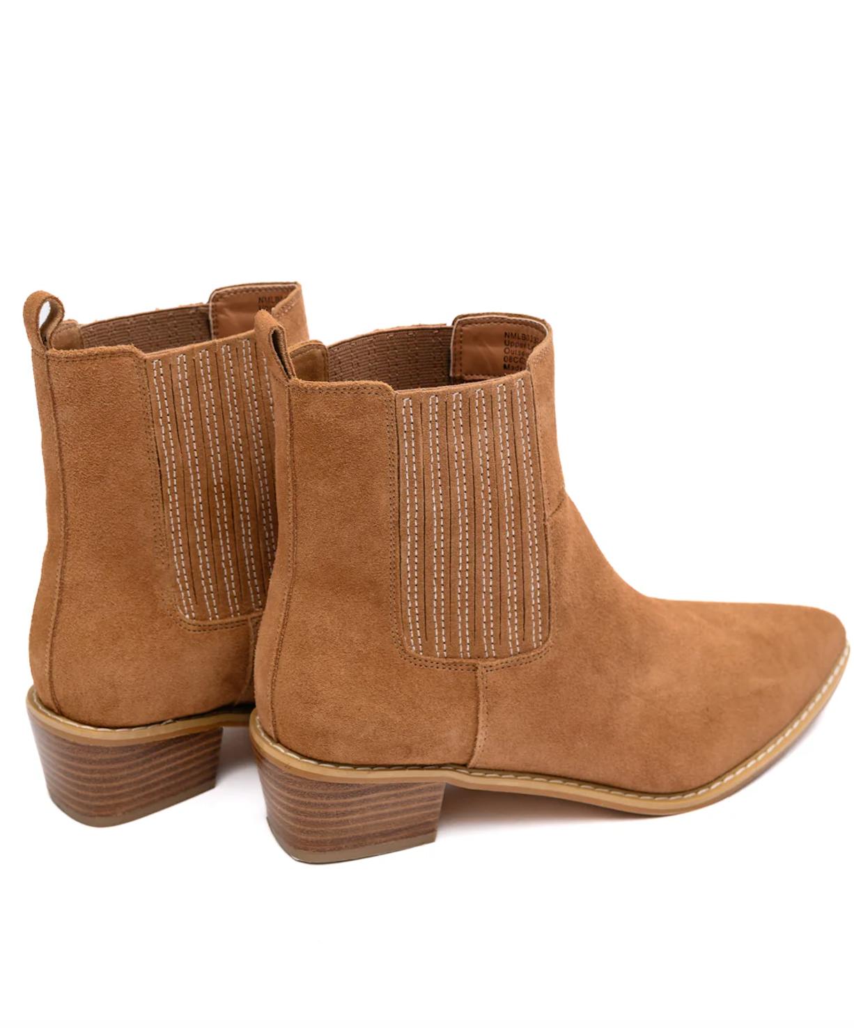 Leonor Suede Ankle Boot in Tan (Online Exclusive) Product Image