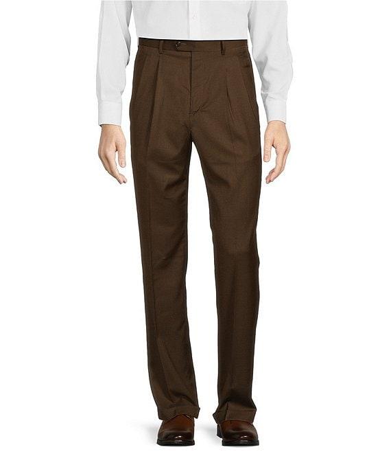 Roundtree & Yorke Big & Tall TravelSmart Ultimate Comfort Classic Fit Pleat Front Non-Iron Twill Dress Pants Product Image