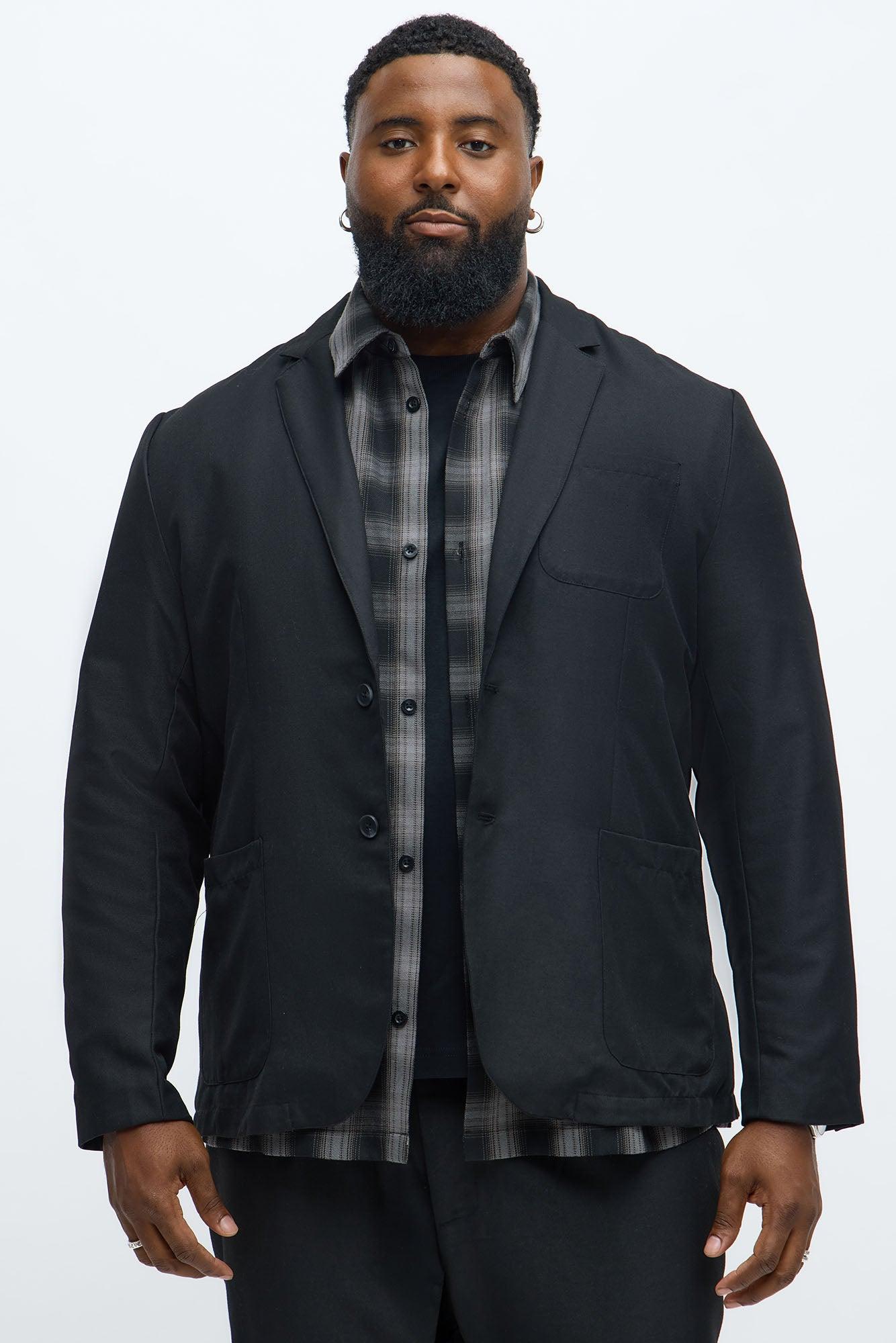 Slim Modern Lightweight Everyday Jacket - Black Product Image