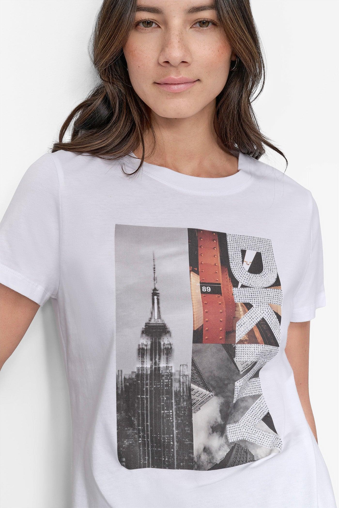 CRYSTAL LOGO-EMBELLISHED CITY GRAPHIC TEE Product Image