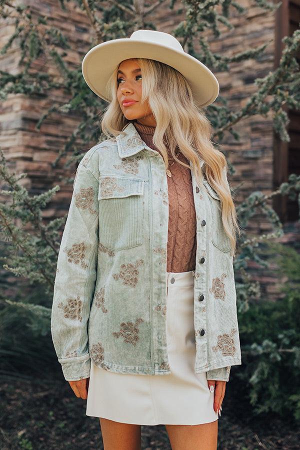 Soho Sleek Vintage Wash Corduroy Jacket Product Image