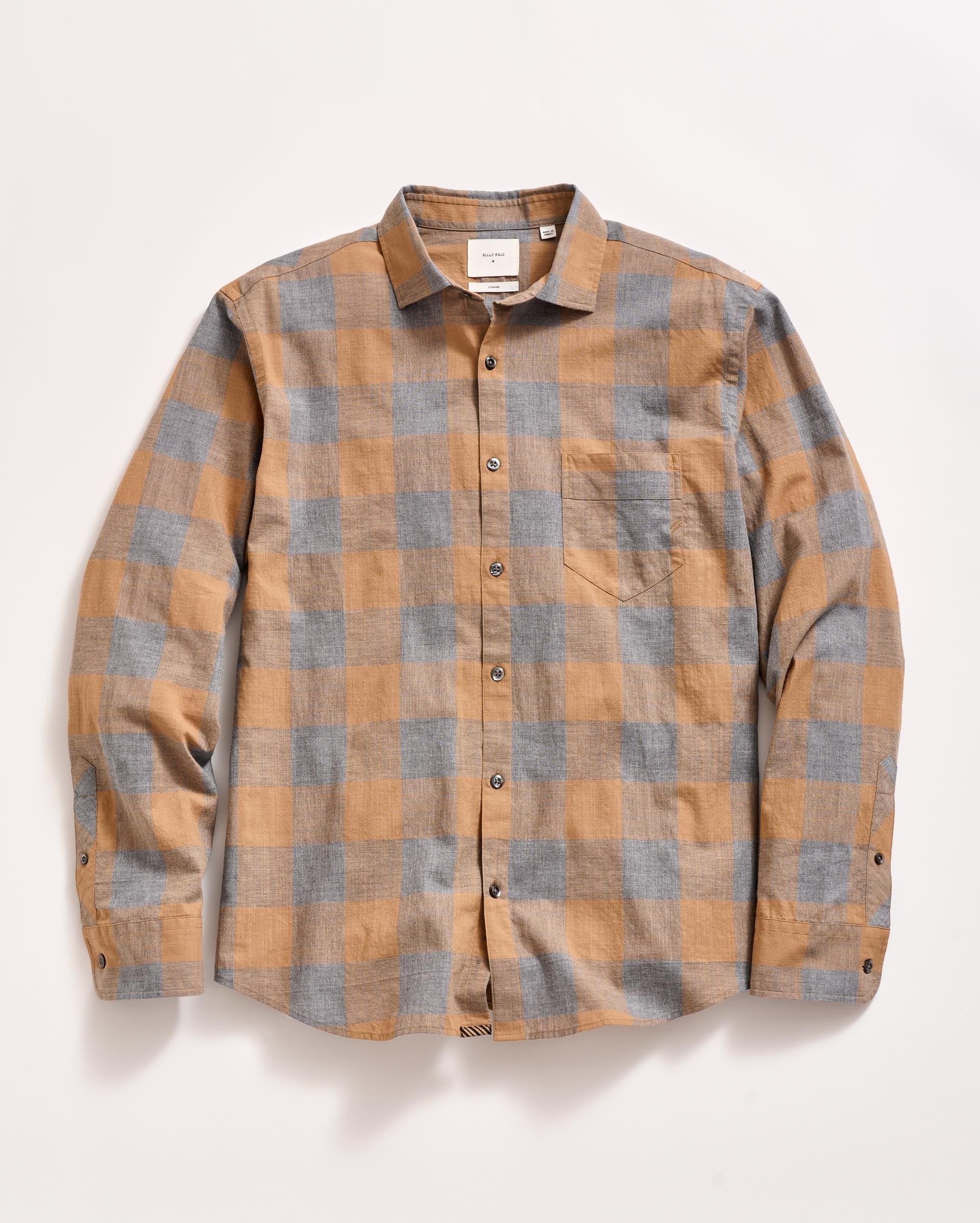 Large Scale Melange Gingham Pickwick Shirt -  Product Image