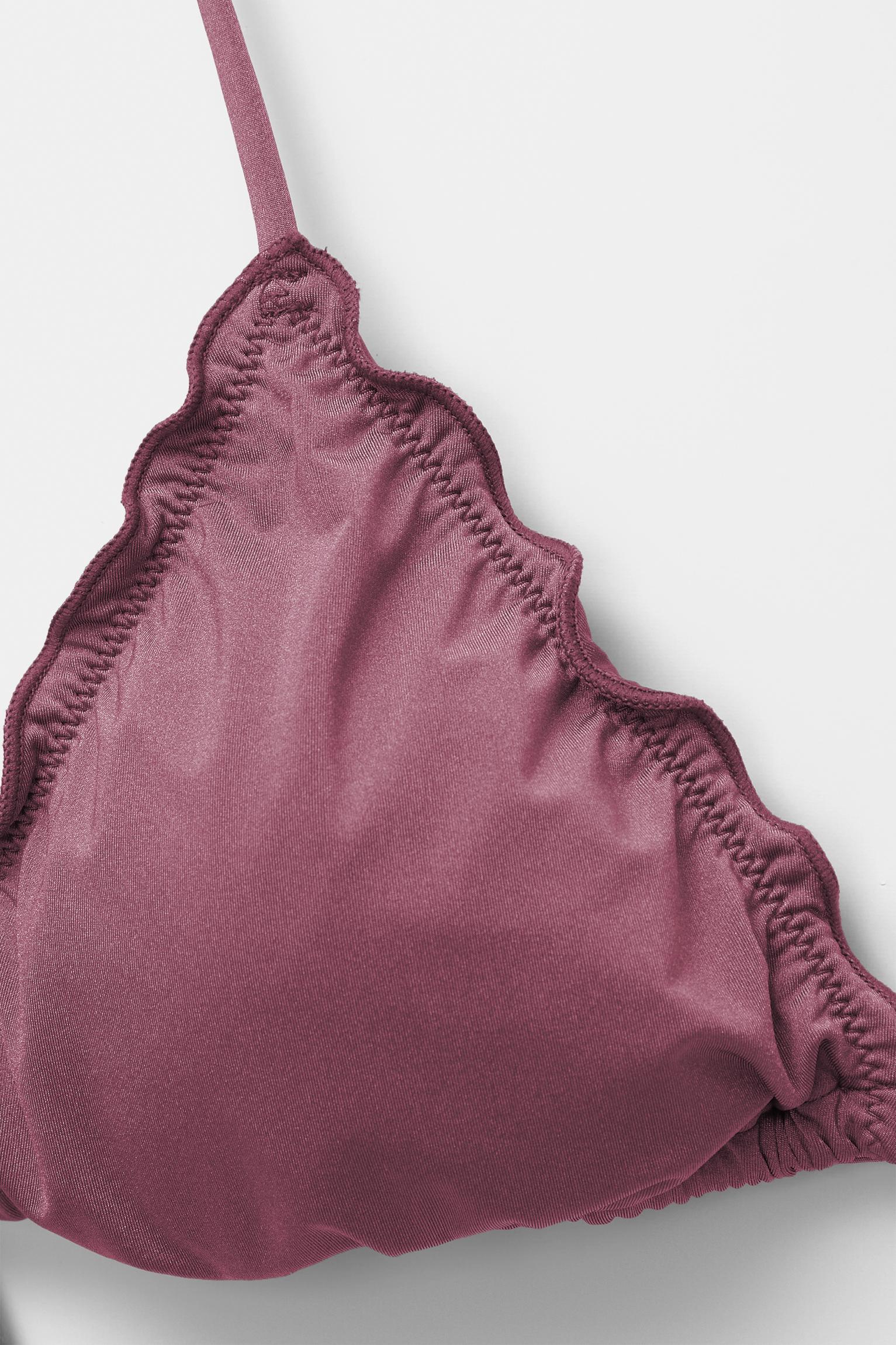 Ruffled triangle bikini top Product Image