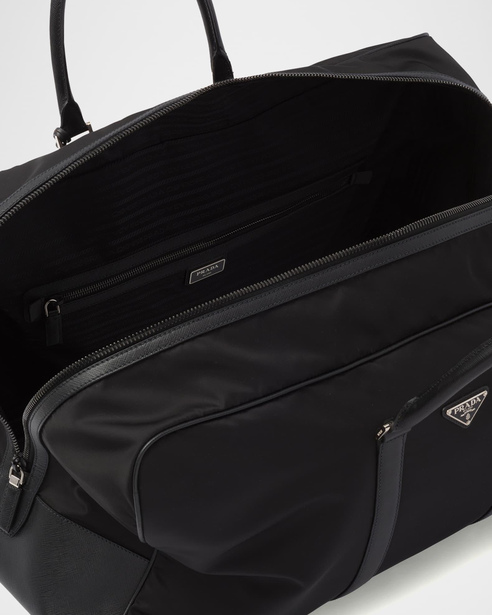 Men's Large Re-Nylon and Saffiano Leather Duffel Bag Product Image