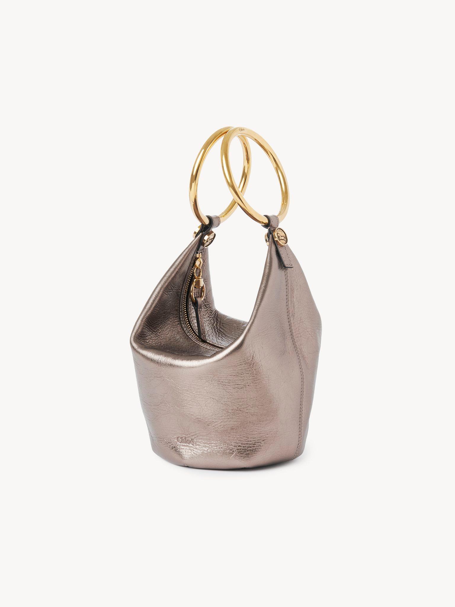 Small Bracelet handbag in metallized leather Product Image