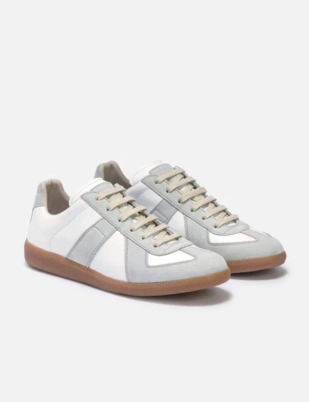 MAISON MARGIELA Bicolor Leather Replica Sneakers In White Product Image