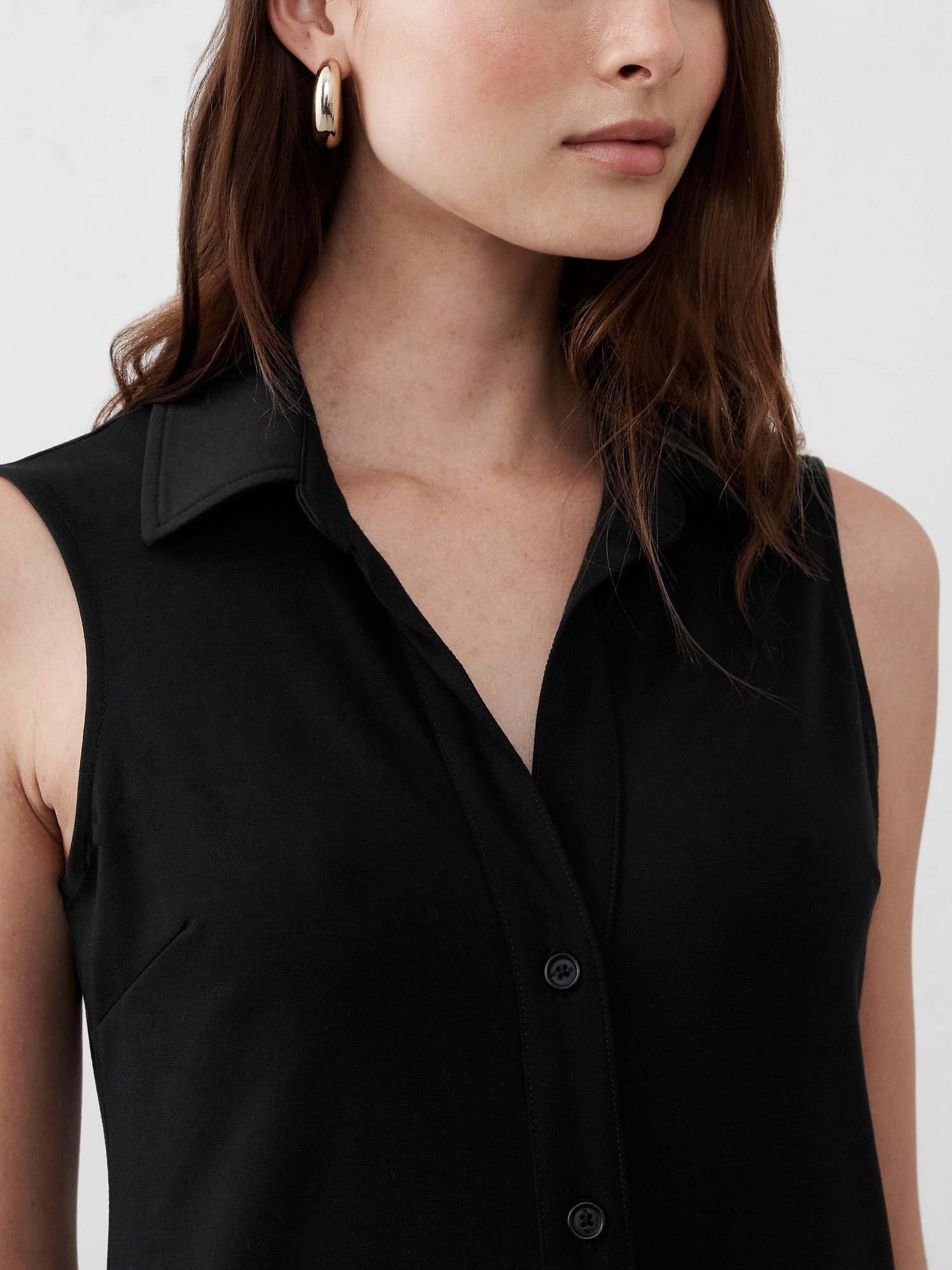 Button-Down Knit Shirtdress Product Image