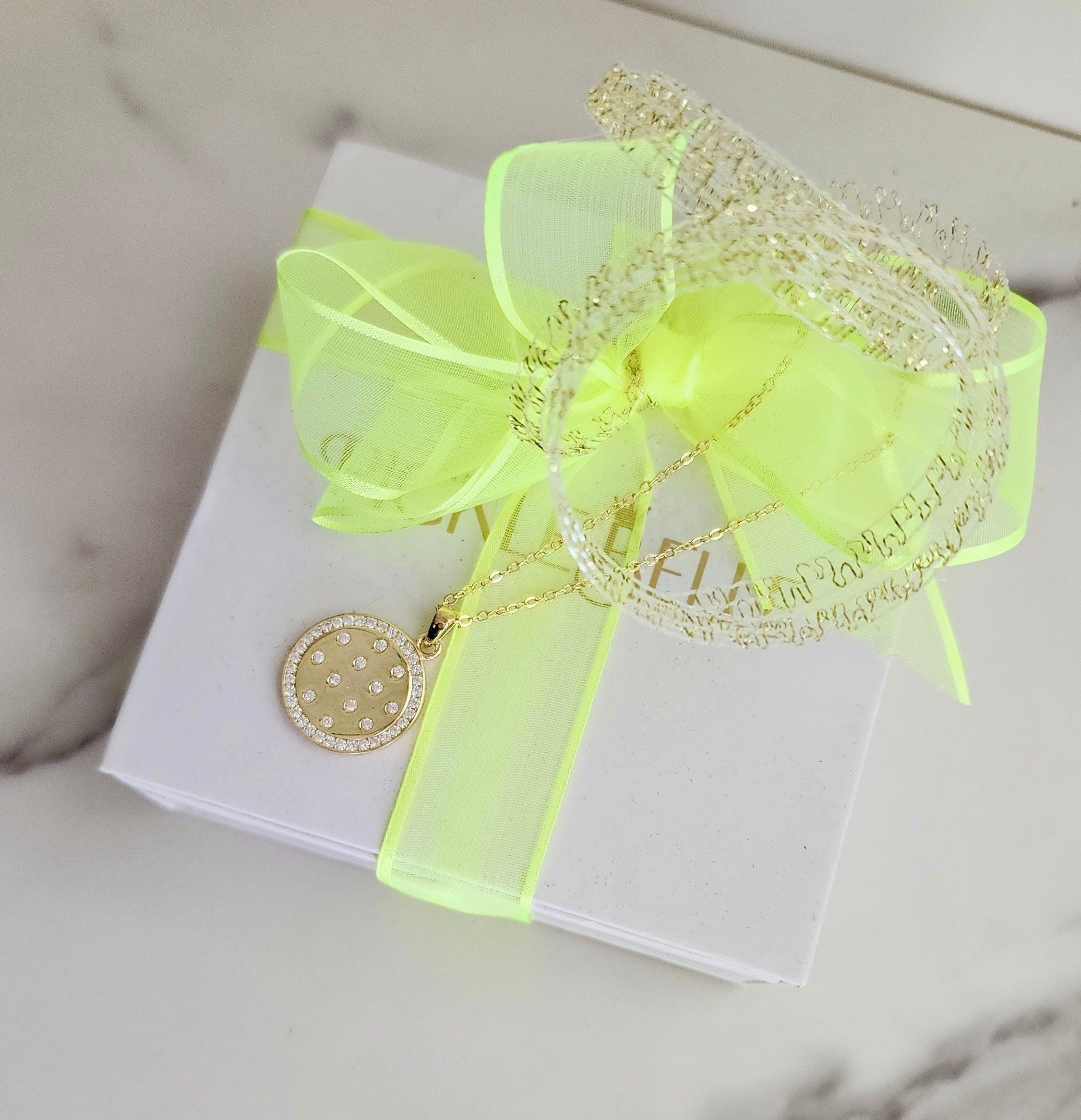 Pickleball Disc-o Ball Necklace Gold Product Image