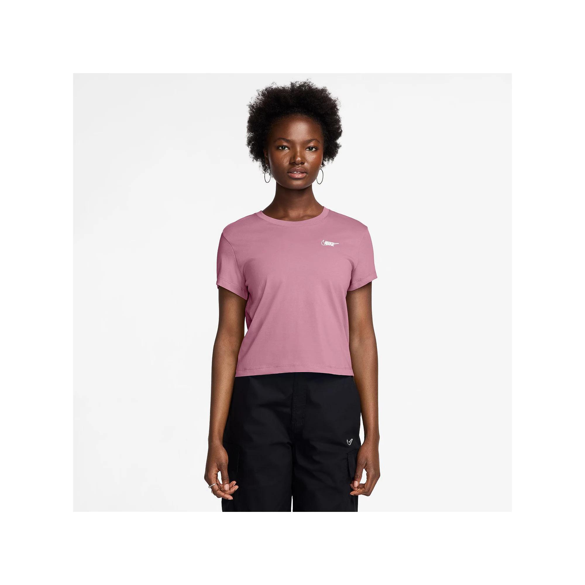 Womens Nike Sportswear Club Short-Sleeve Cropped Graphic T-Shirt | HF9456-646 Product Image