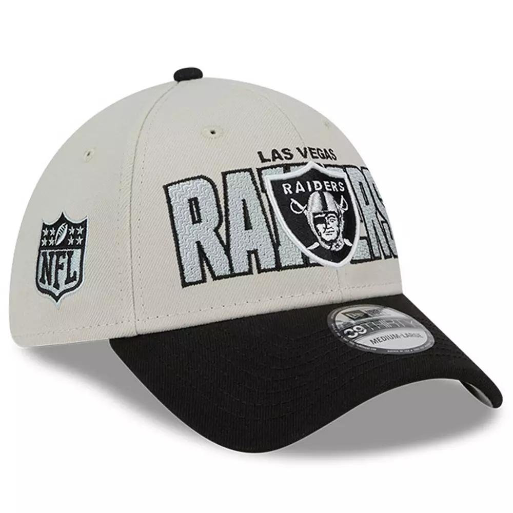 Men's New Era Stone/Black Las Vegas Raiders 2023 NFL Draft 39THIRTY Flex Hat, Size: Medium/Large, Lvr Team Product Image
