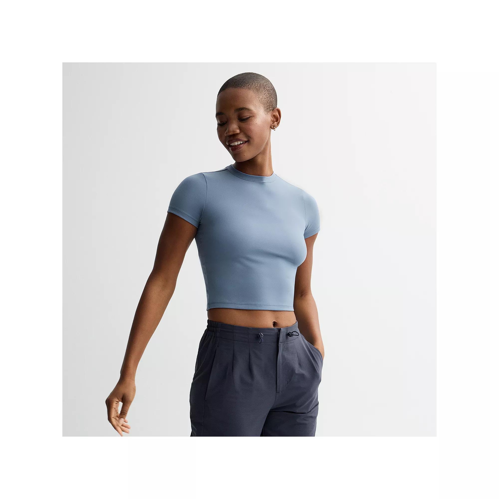 Women's FLX Affirmation Short Sleeve Active Tee, Size: Small, Drought Blue Product Image