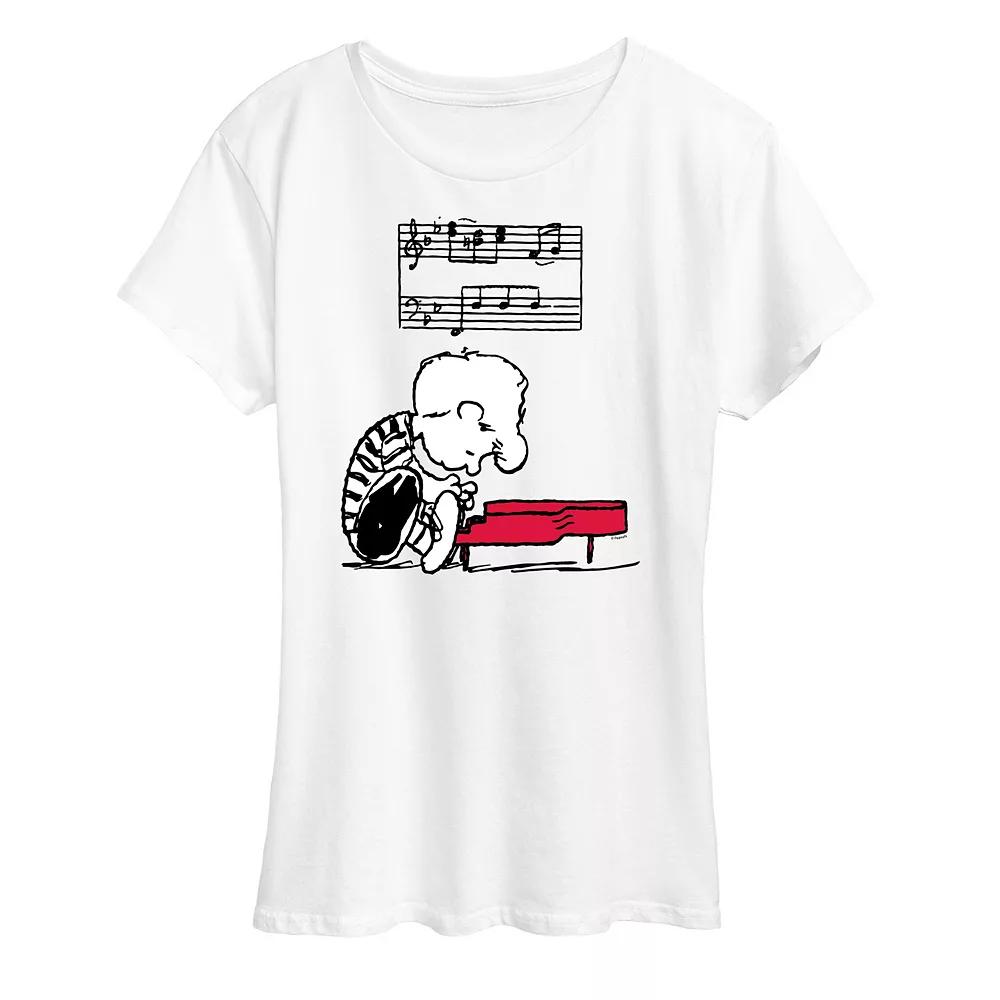 Women's Peanuts Schroeder Piano Graphic Tee,  Product Image